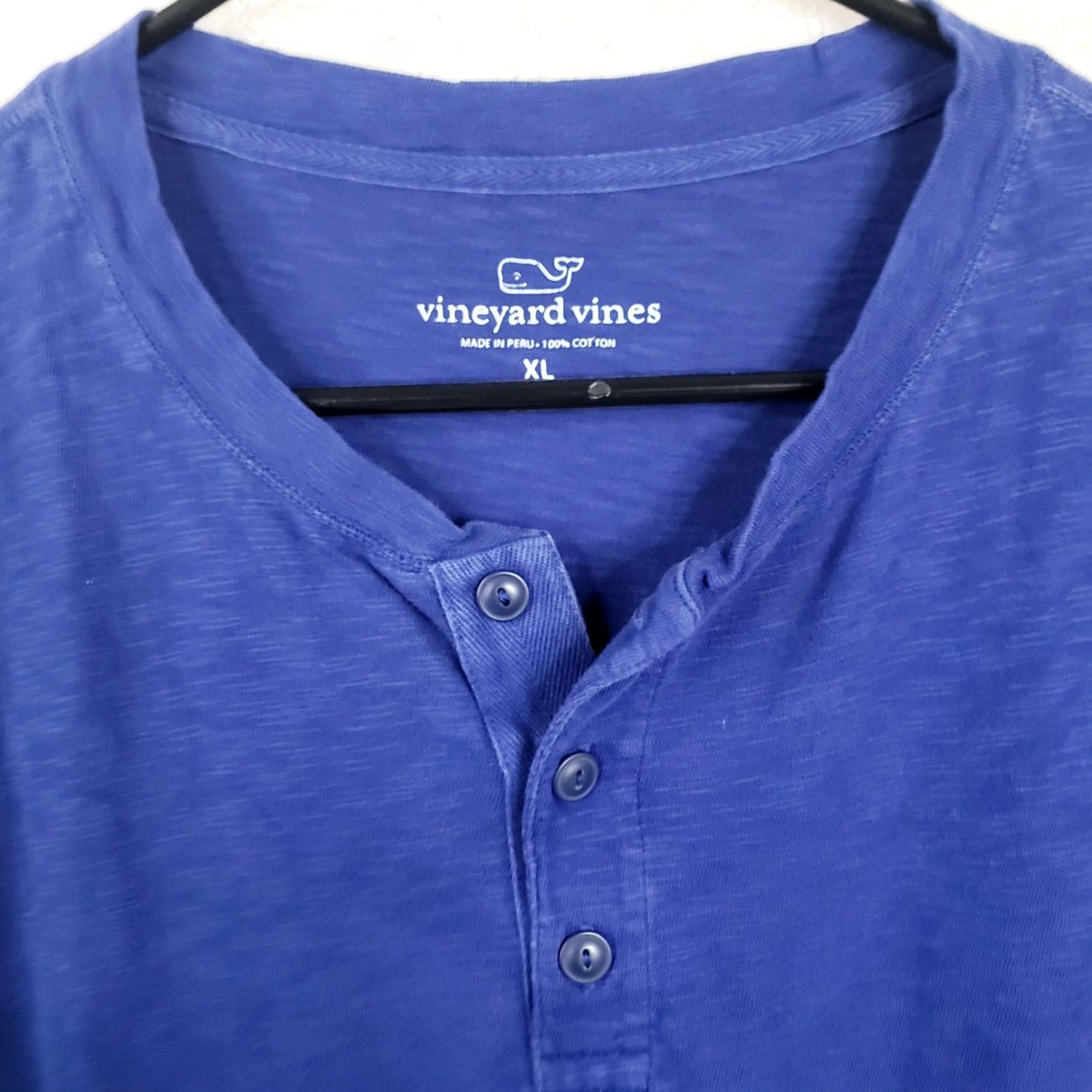 Vineyard Vines Vineyard Vines Men's Henley Shirt XL Blue Whale Long Sleeve T-Shirt Men Size US XL / EU 56 / 4 - 4 Thumbnail