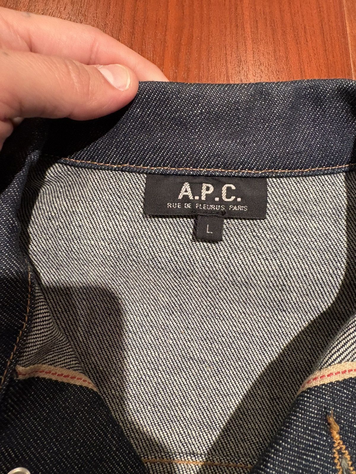 A.P.C. APC RAW DENIM JACKET LARGE Size L / US 10 / IT 46 - 3 Thumbnail
