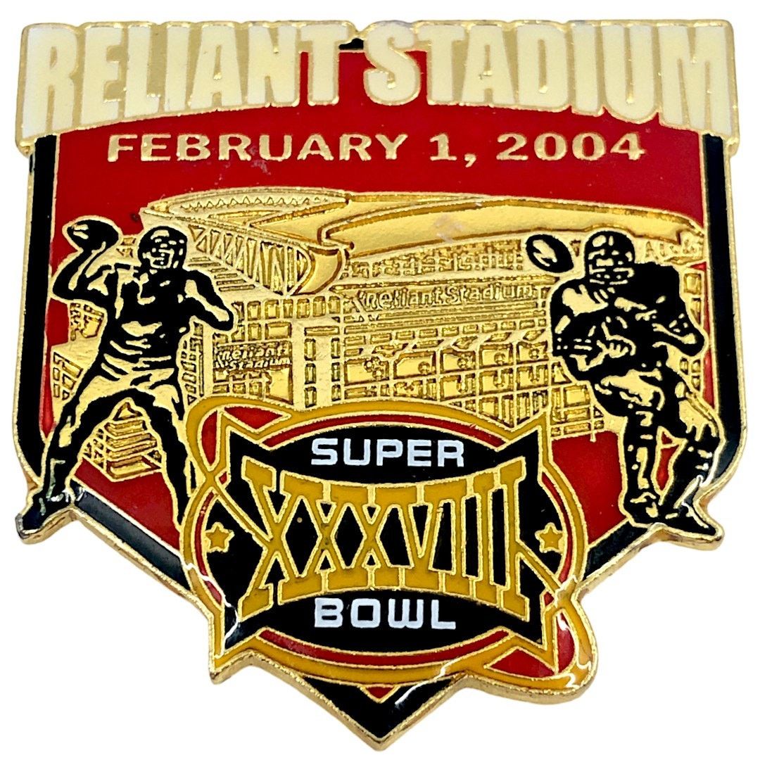 NFL Super Bowl XXXVIII Reliant Stadium Patriots v Panthers Pin Size ONE SIZE - 1 Thumbnail