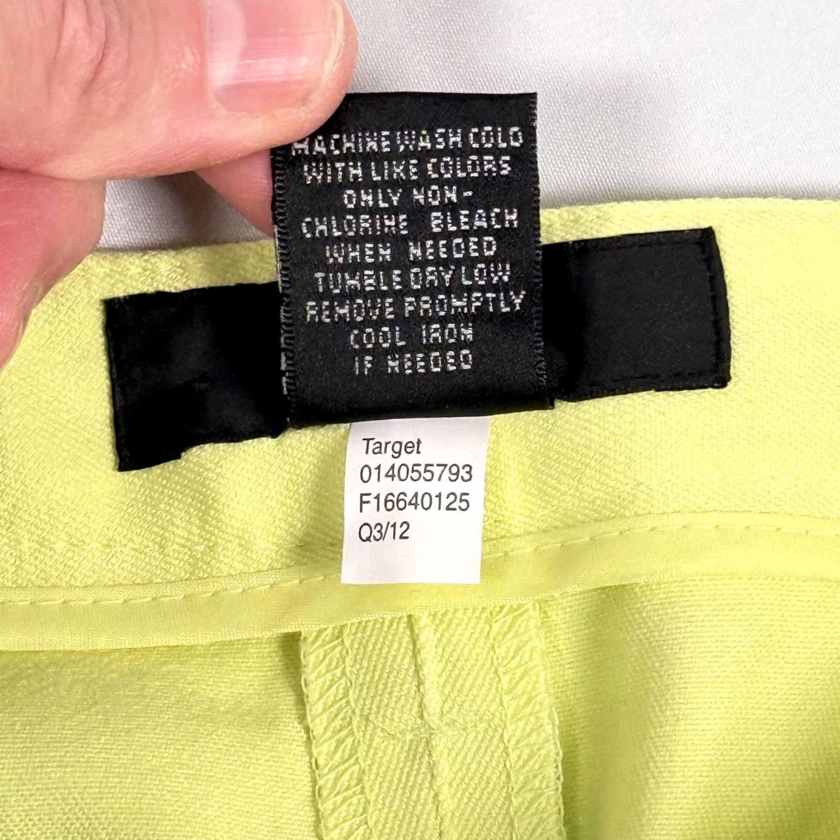 Mossimo Mossimo Pants Womens 8 Yellow Mid Waist Straight Ankle Stretch Chino Size 30" / US 8 / IT 44 - 5 Thumbnail