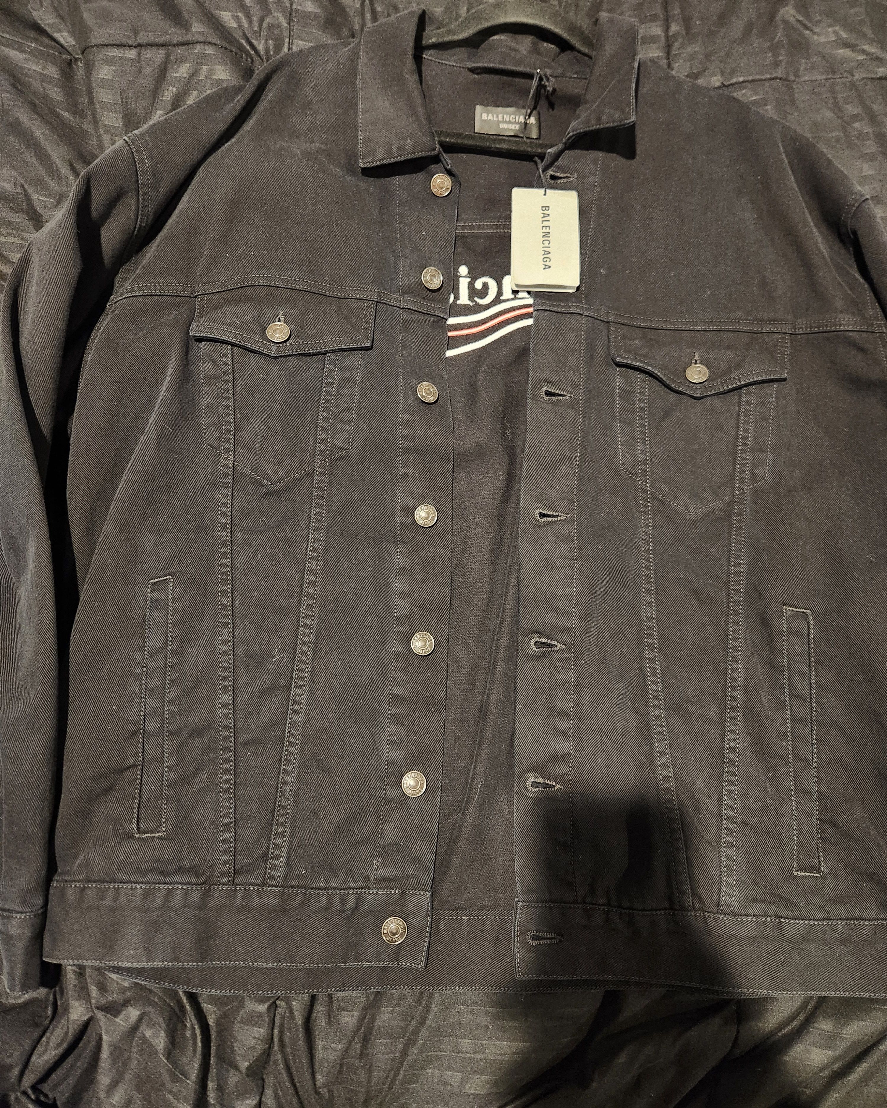Balenciaga BALENCIAGA DENIM CAMPAIGN LOGO TAPE JACKET Size US S / EU 44-46 / 1 - 2 Thumbnail