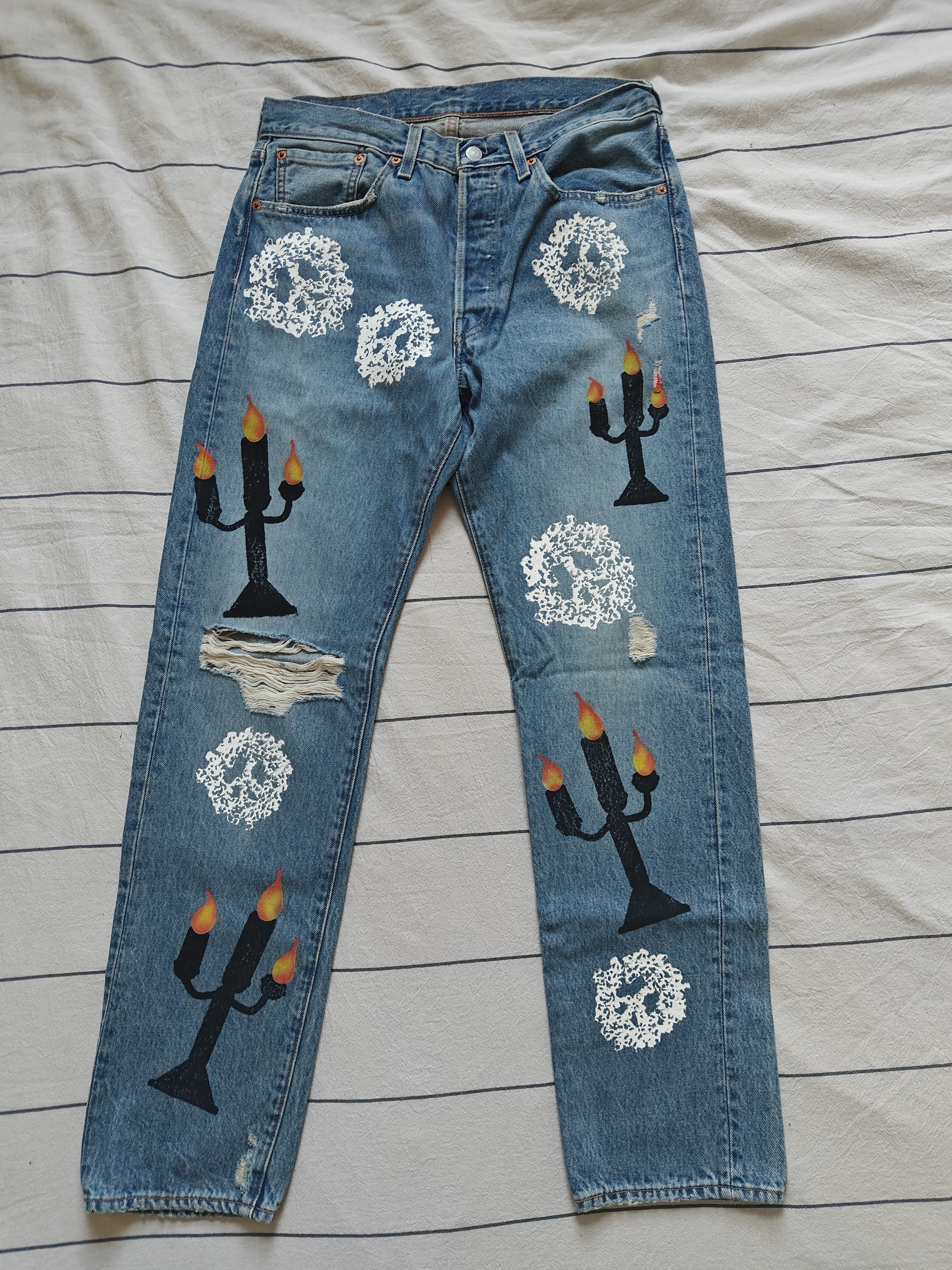 DENIM TEARS Denim Tears x Virgil Abloh - Screen Printed Size US 32 / EU 48 - 1 Thumbnail