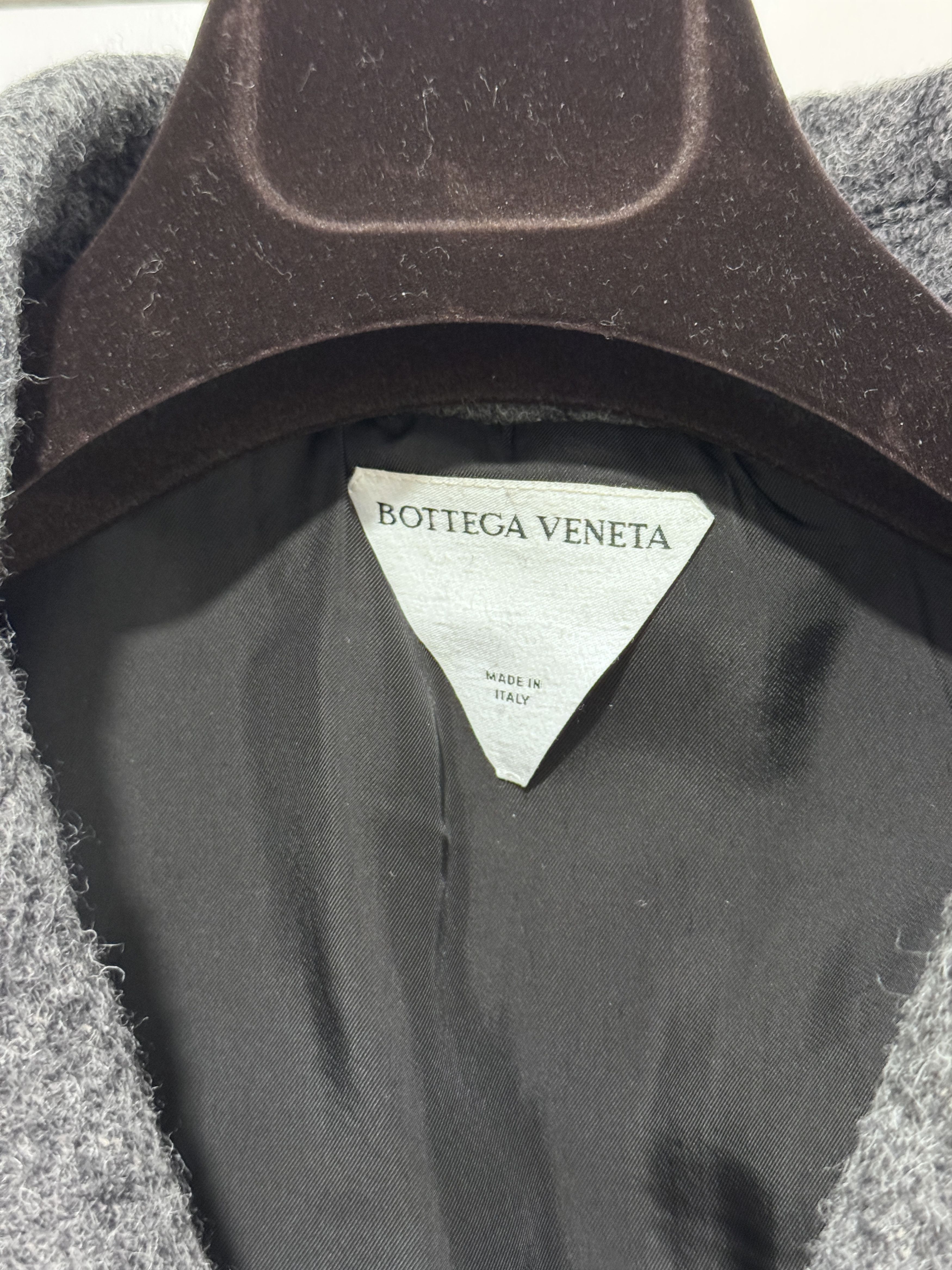 Bottega Veneta Bottega Veneta Grey Wool Cropped Coat Size US M / EU 48-50 / 2 - 3 Thumbnail