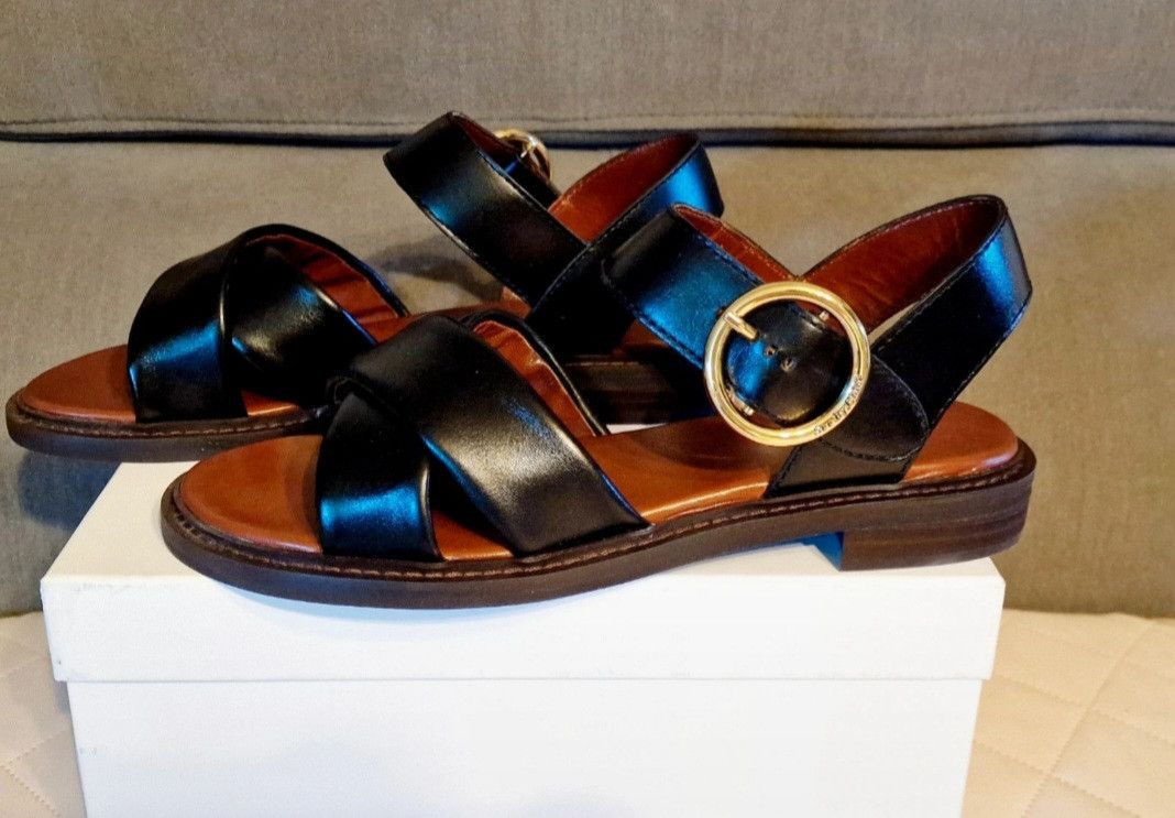 image of See By Chloe Sandals Leather in Black/Brown, Women's (Size 11)