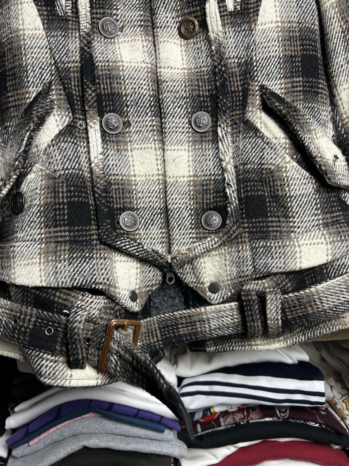 PPFM PPFM Studded Logo Fur hoodie Tartan Jacket Size US L / EU 52-54 / 3 - 4 Thumbnail