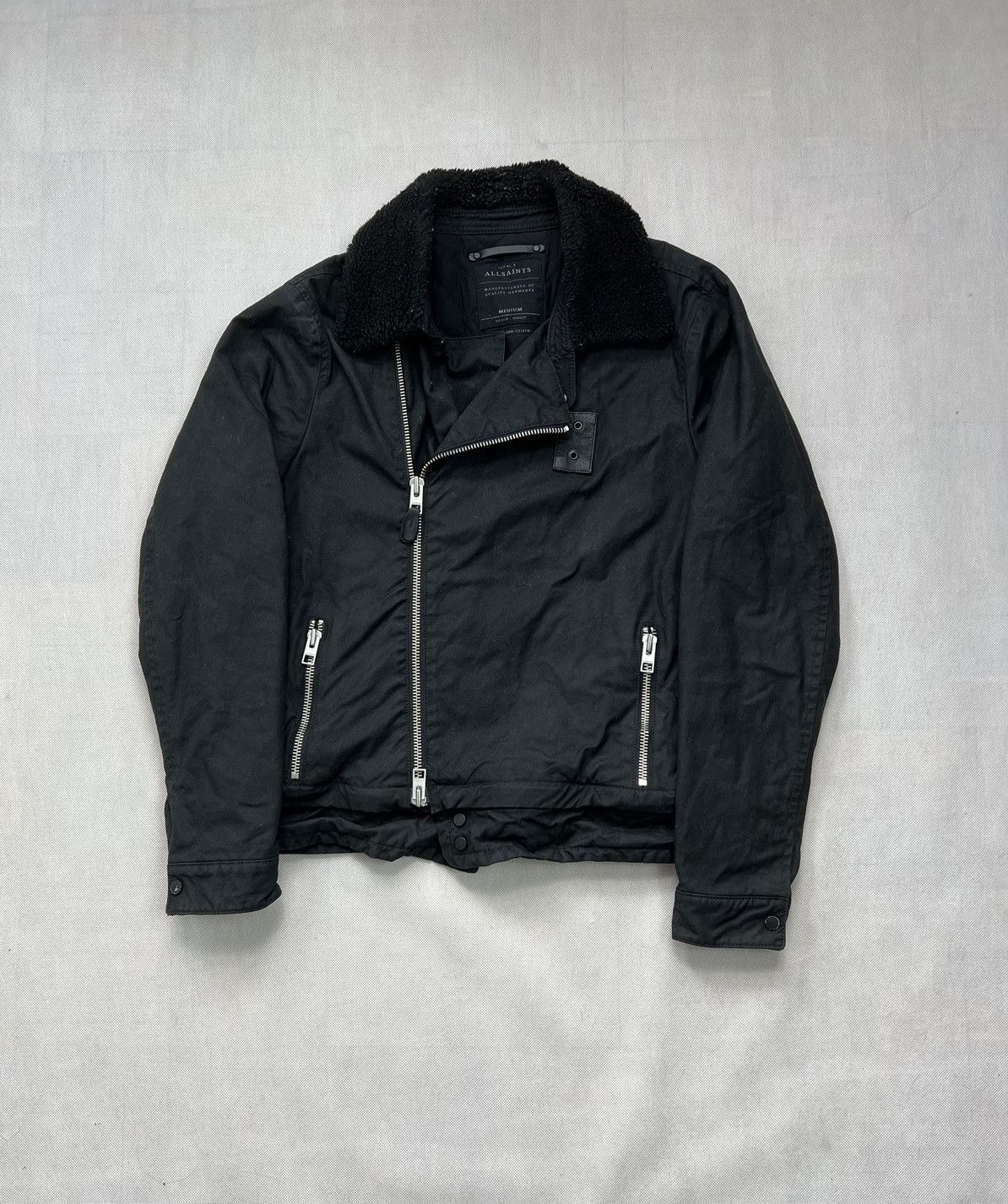 Allsaints Jacket Allsaints Lennox British Cloth Avant garde fur collar Size US M / EU 48-50 / 2 - 2 Thumbnail