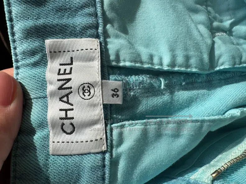Chanel Chanel Lake blue jeans Size 24" / US 00 / IT 34 - 3 Thumbnail