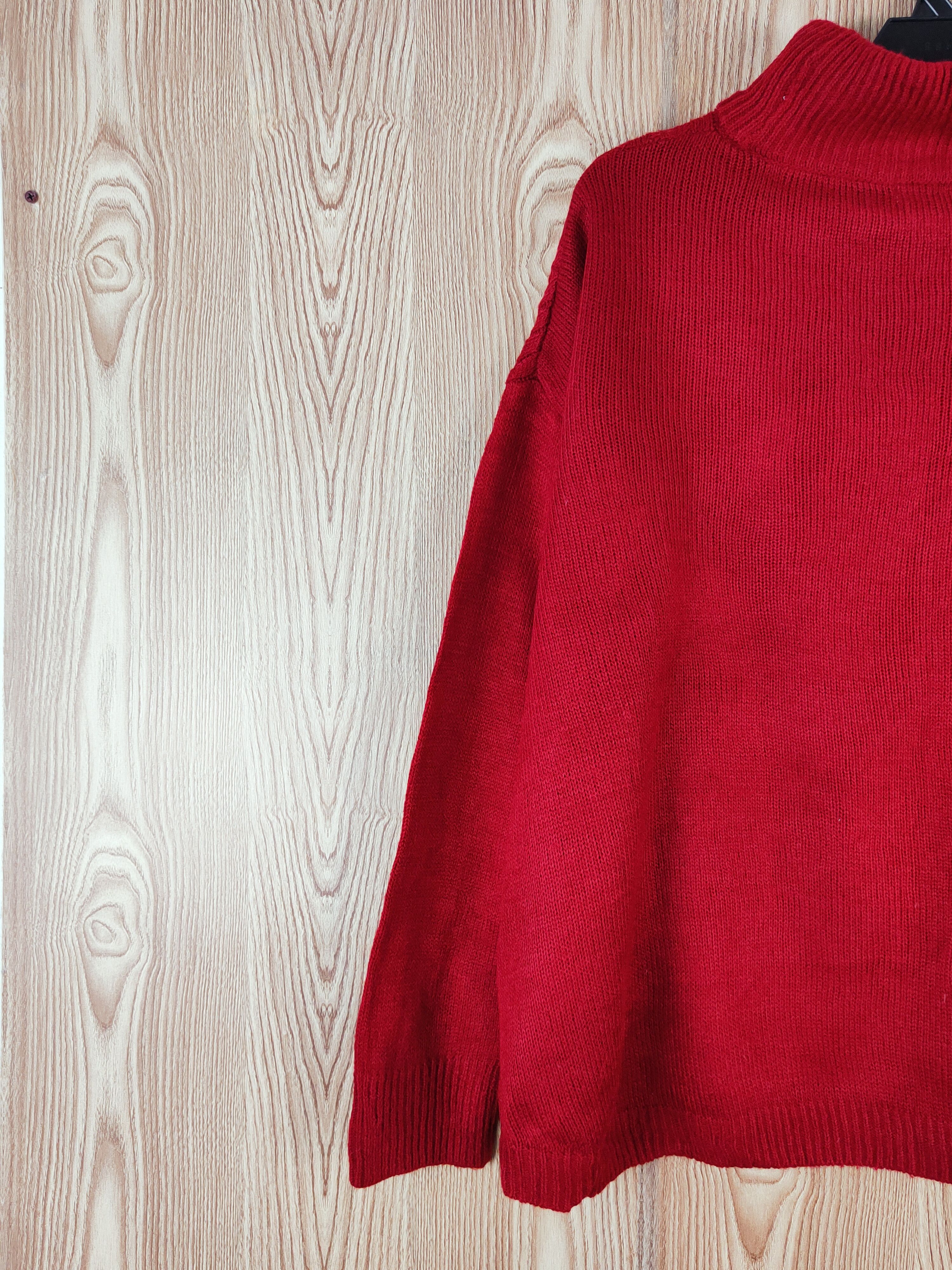 Japanese Brand × Vintage Earth Music & Ecology Red Knitwear Sweatshirts #W346 Size L / US 10 / IT 46 - 8 Thumbnail