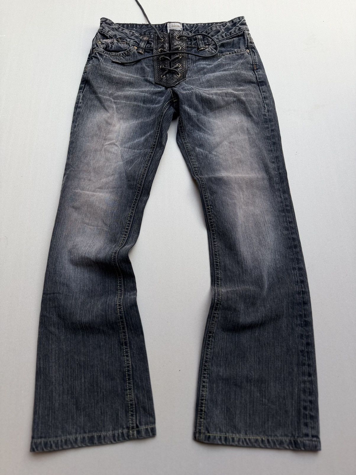 Japanese Brand VIENUS lace up flare jeans Size US 26 / EU 42 - 1 Thumbnail