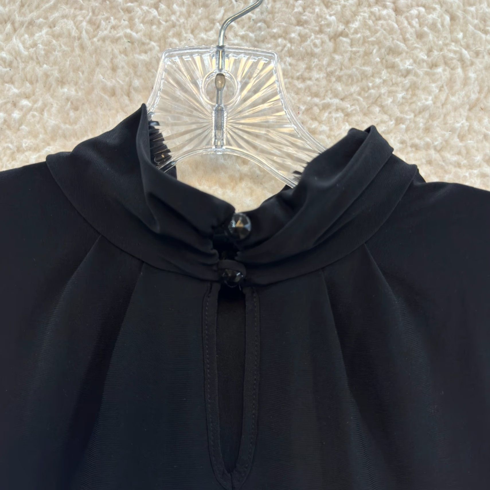 Vintage VINTAGE Susan Lawrence Shirt L Black 90s Y2K High Neck Top Mock Neck Office Corpcore Mens/Womens Size L / US 10 / IT 46 - 3 Thumbnail