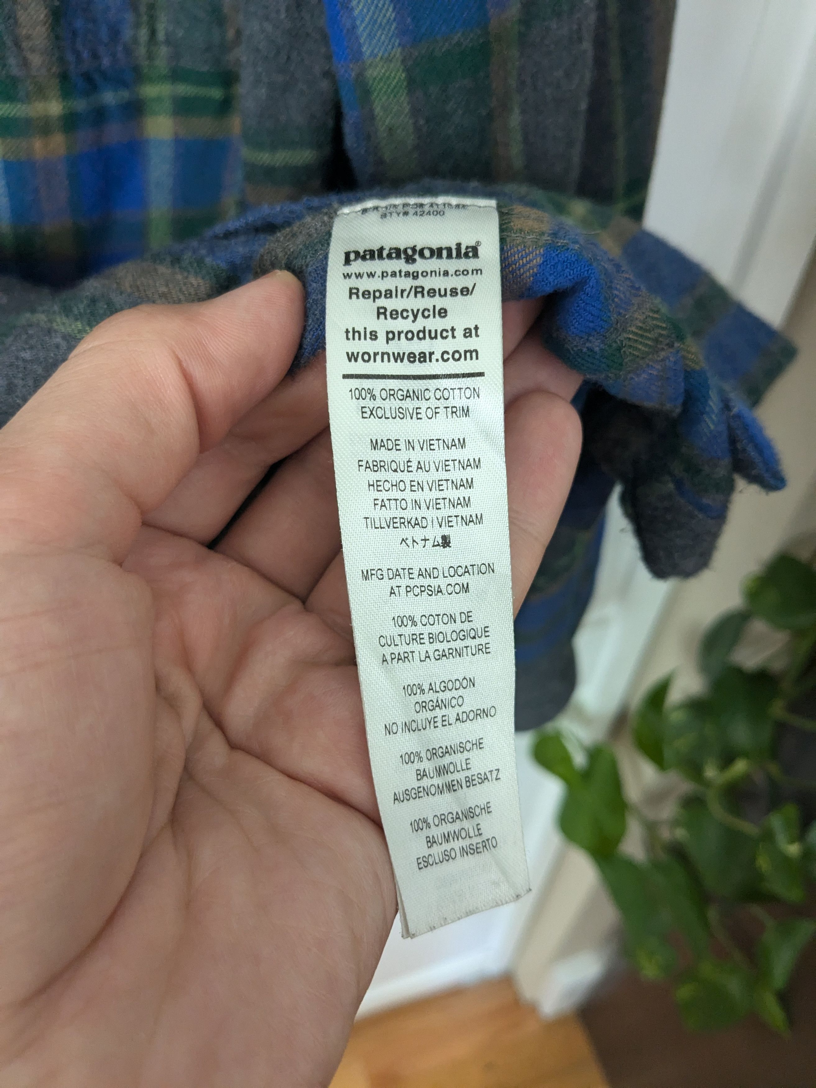 Patagonia Plaid flannel Size US L / EU 52-54 / 3 - 6 Thumbnail