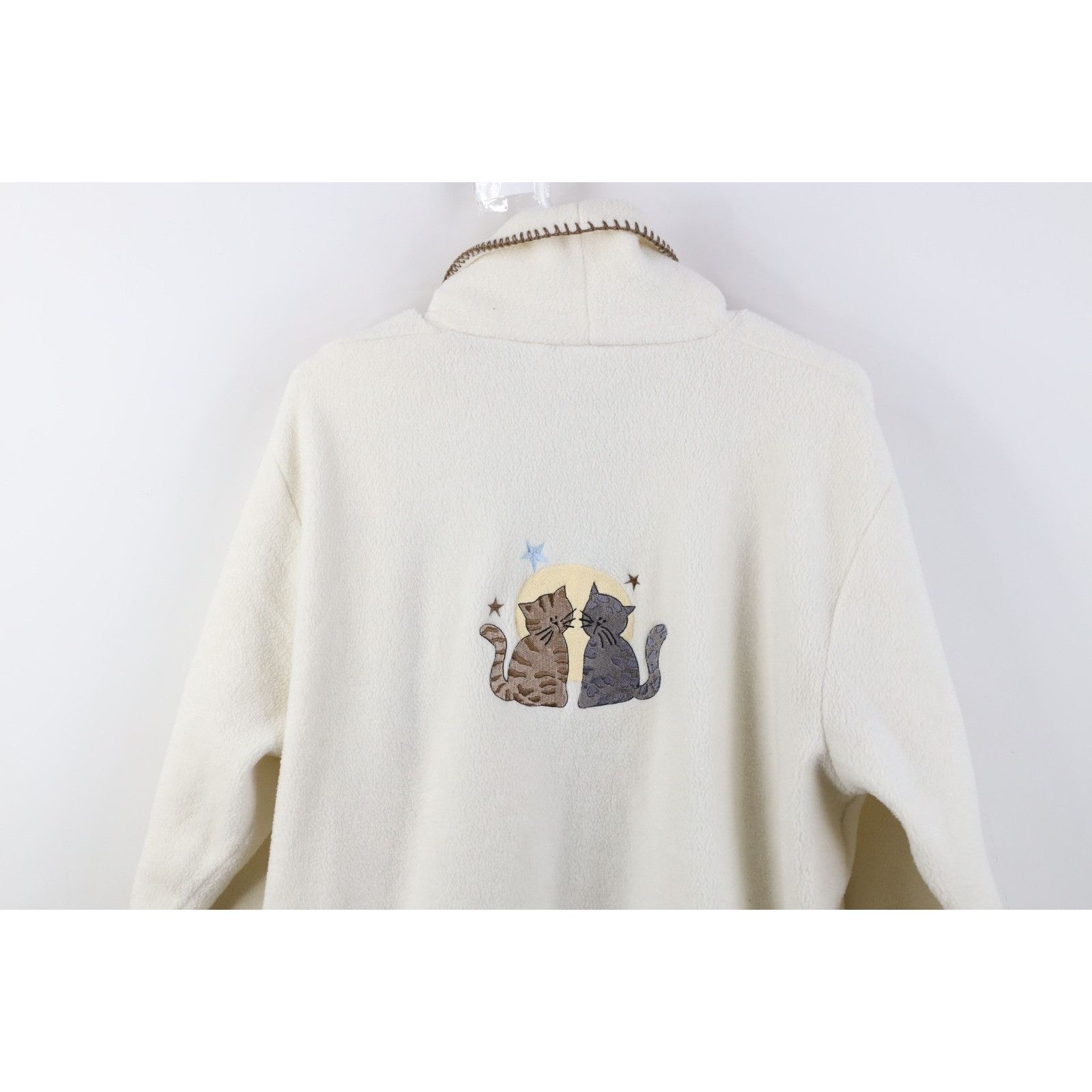 Vintage Vintage 90s Y2K Distressed Cat Kitten Fleece Bath Robe Size ONE SIZE - 15 Thumbnail
