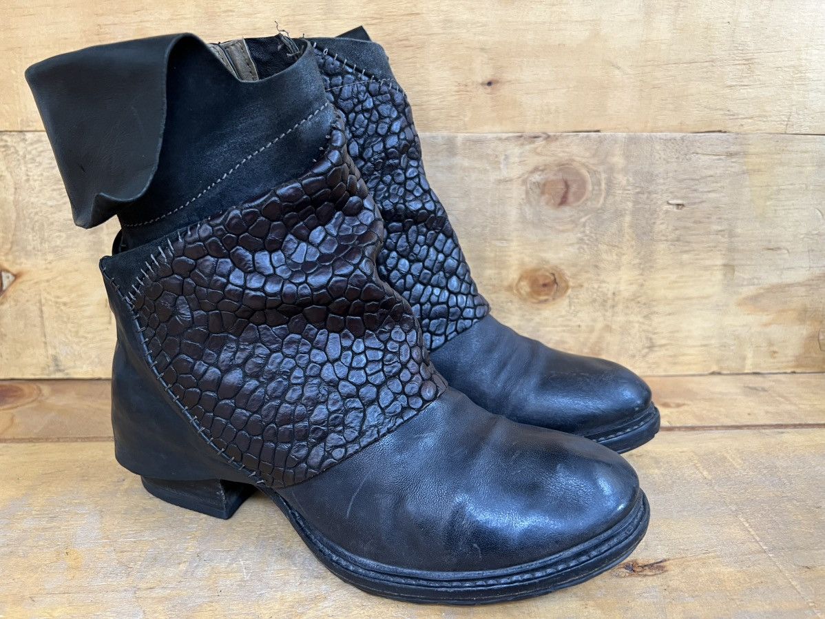 Airstep AS98 Leather Boho Biker Ankle Boots