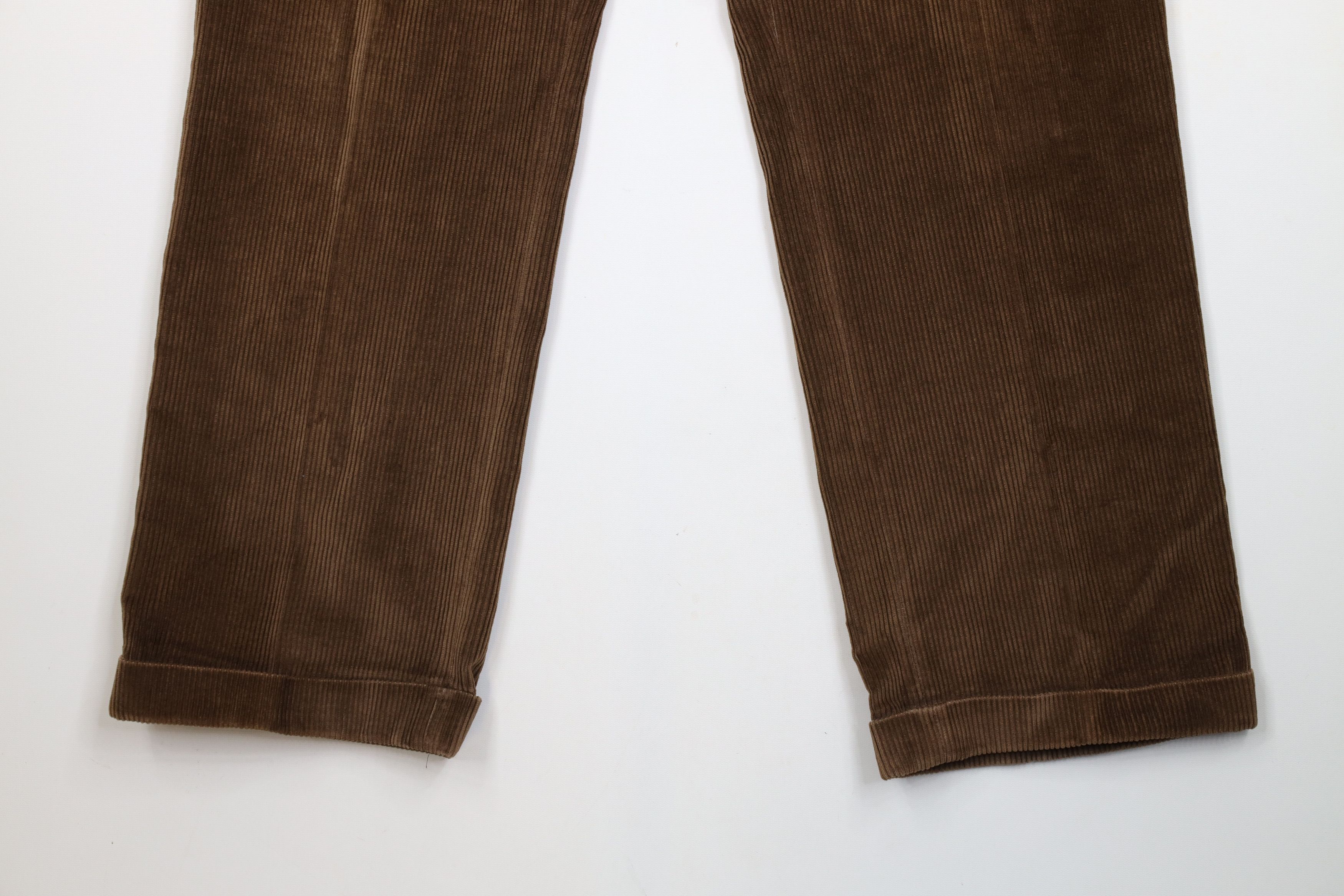 Lands' End × Vintage Vintage 90s Lands End Wide Leg Corduroy Pants Brown USA Size US 35 - 4 Thumbnail
