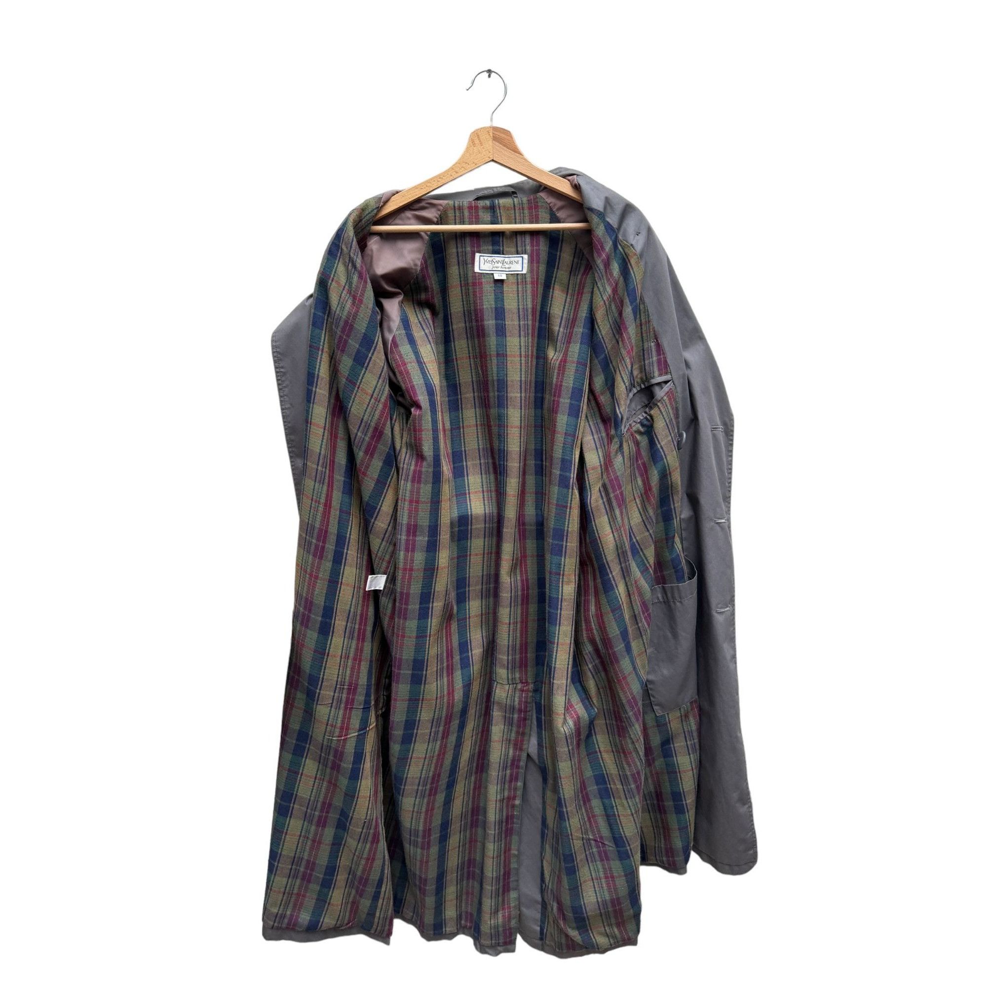 Yves Saint Laurent Vintage Grey Trench Coat Size US M / EU 48-50 / 2 - 5 Thumbnail
