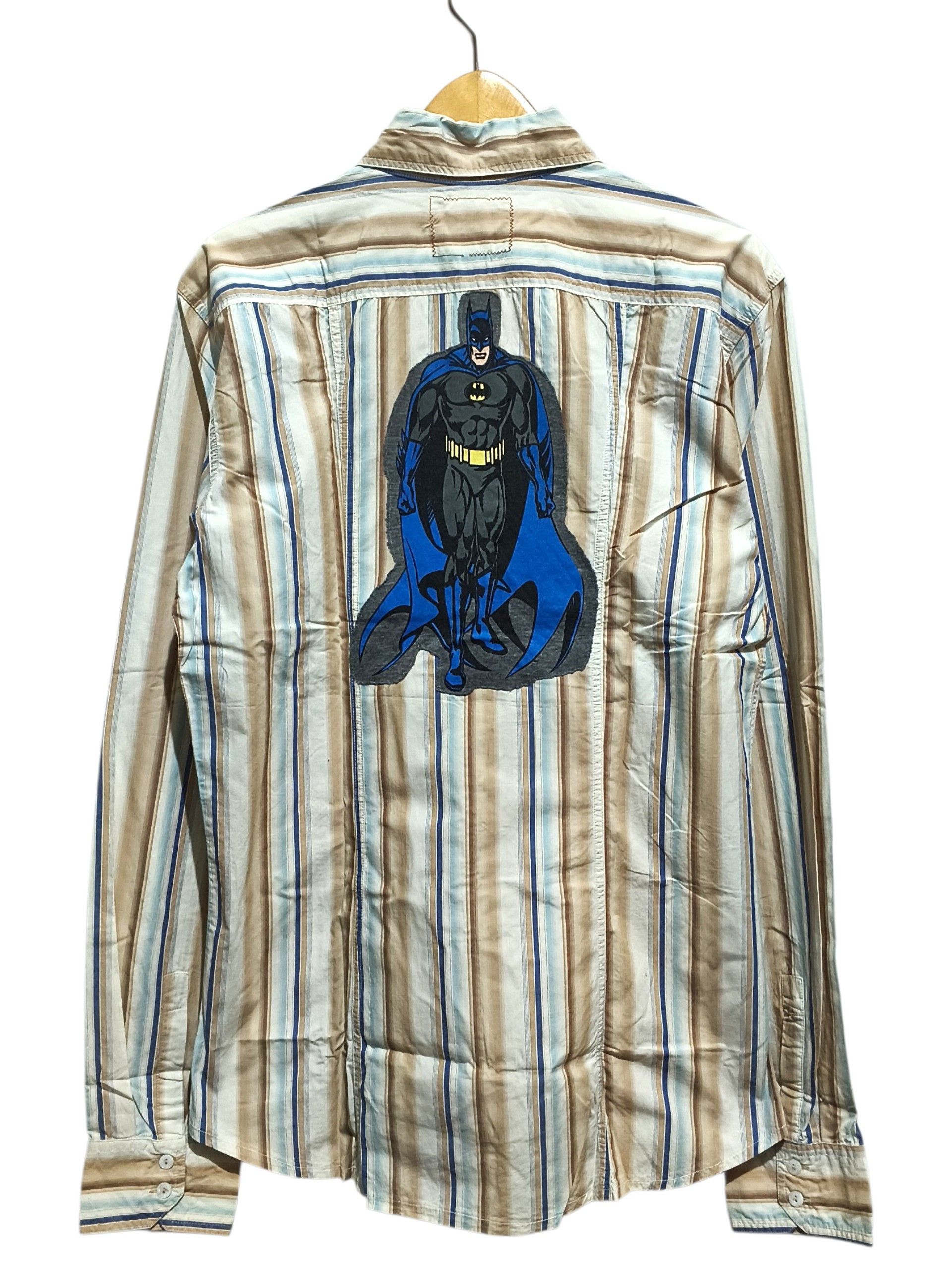Dolce & Gabbana Vtg D&G x DC Comics Batman Patchwork Striped Button Up Shirt Size US S / EU 44-46 / 1 - 2 Thumbnail