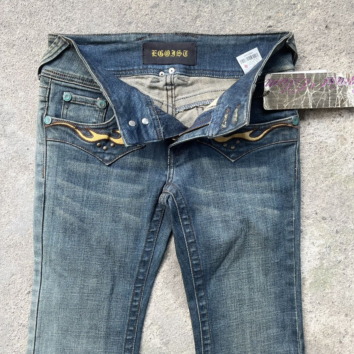 Luxury Jeans Egoist Denim Pants Super Wide Leg Opening