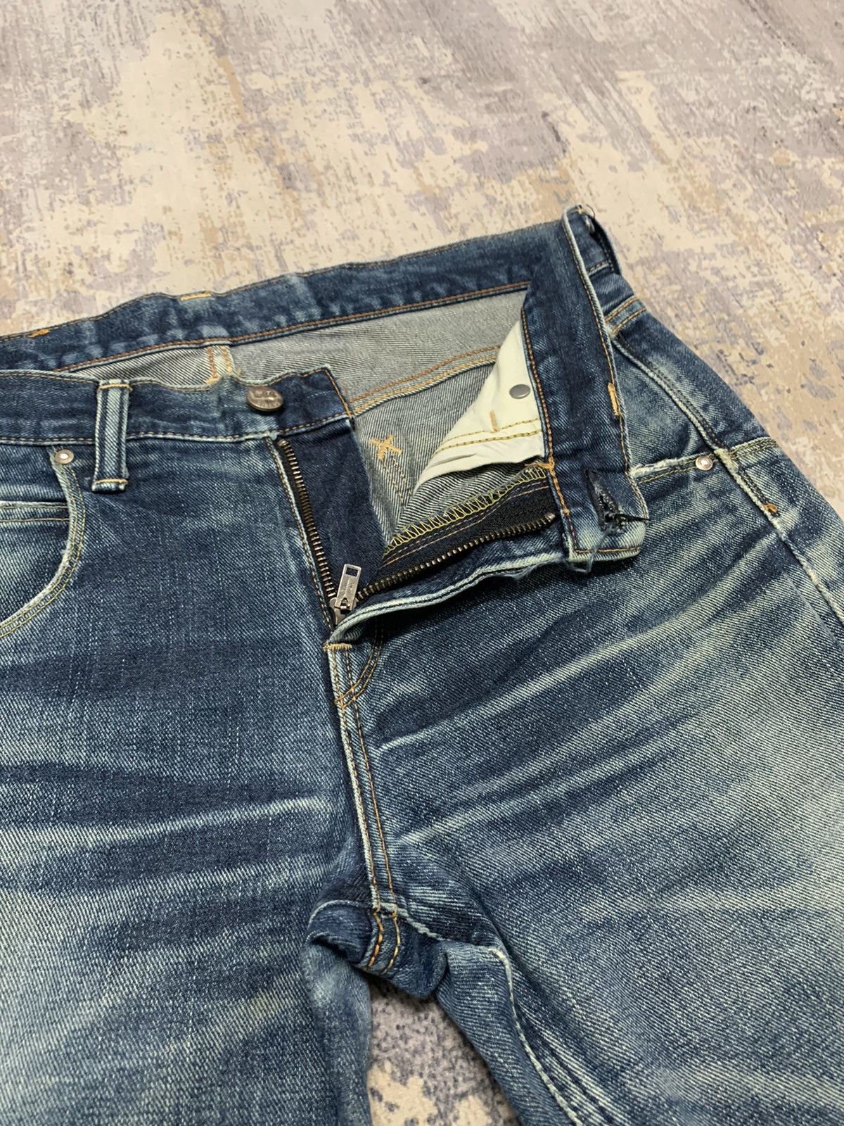 If Six Was Nine LEE Distress Faded Boot Cut Y2K Mud max style jeans Size US 31 - 8 Thumbnail