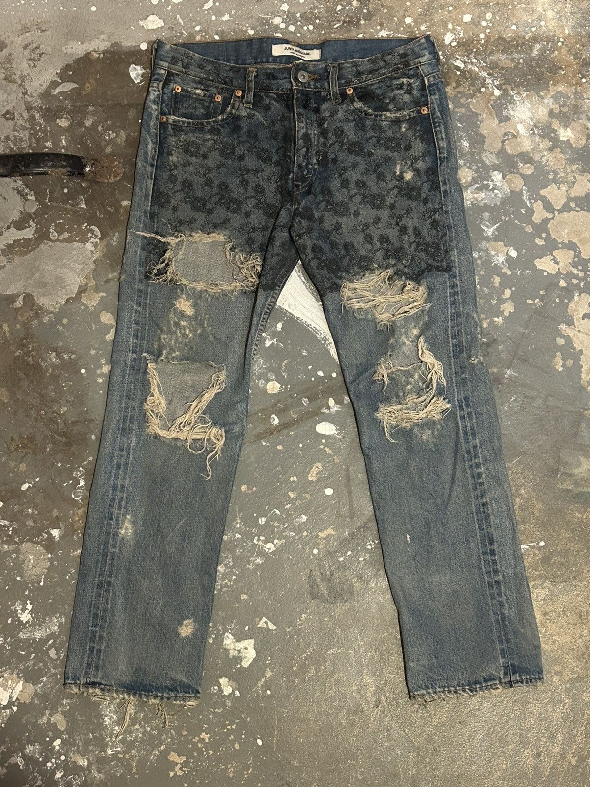 Comme des Garcons Junya watanabe ruined floral denim Size US 30 / EU 46 - 1 Thumbnail