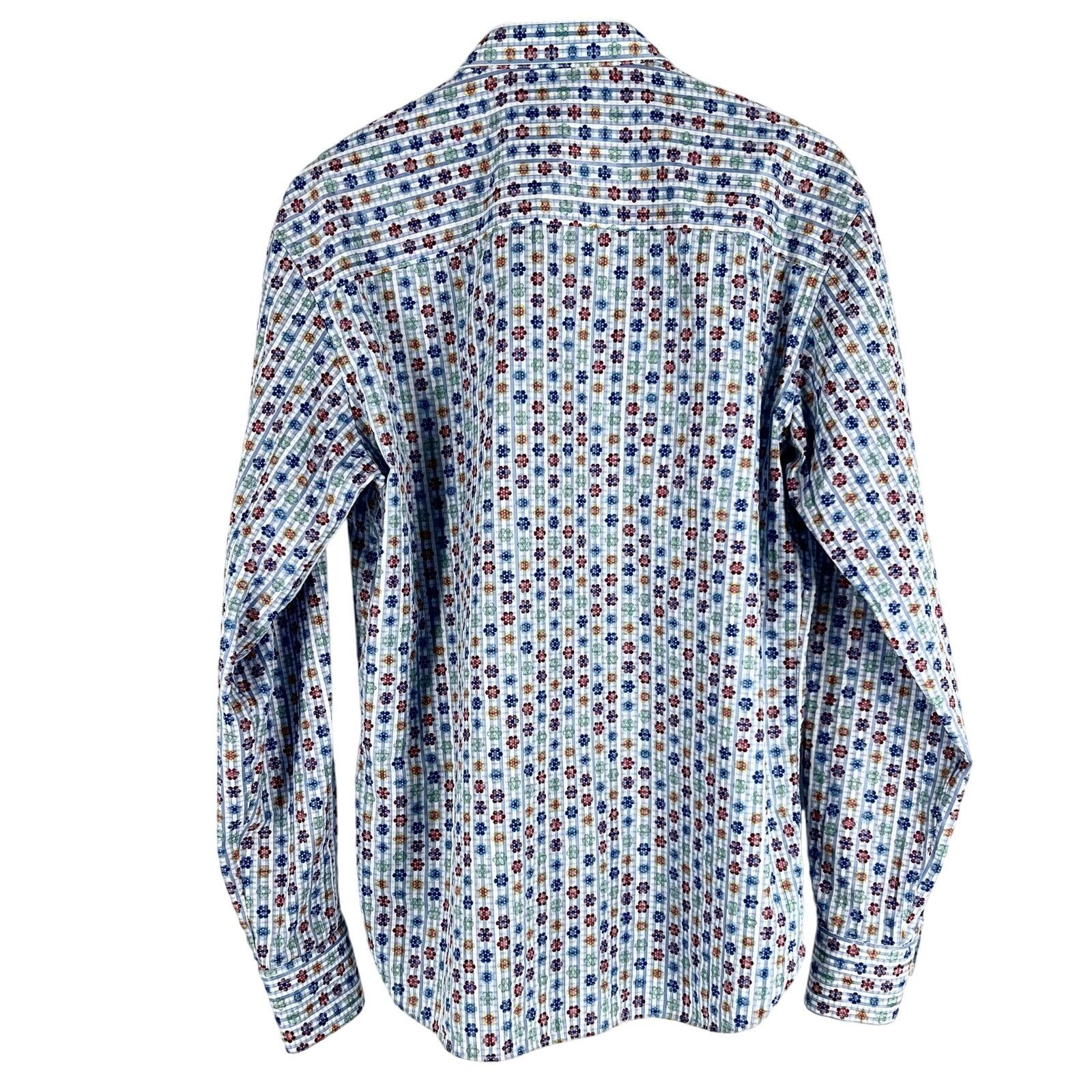 Luciano Visconti Black label Stripe Pixel dress shirt M