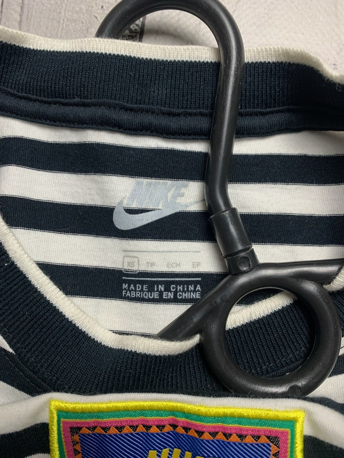 Nike × Vintage Vintage Nike X Peace tee striped rare logo size Xs Size US XS / EU 42 / 0 - 5 Thumbnail