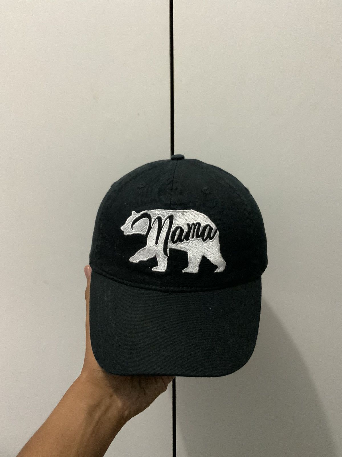 Japanese Brand Ace USA Big Logo Mama Bear Black Hat Size ONE SIZE - 5 Thumbnail