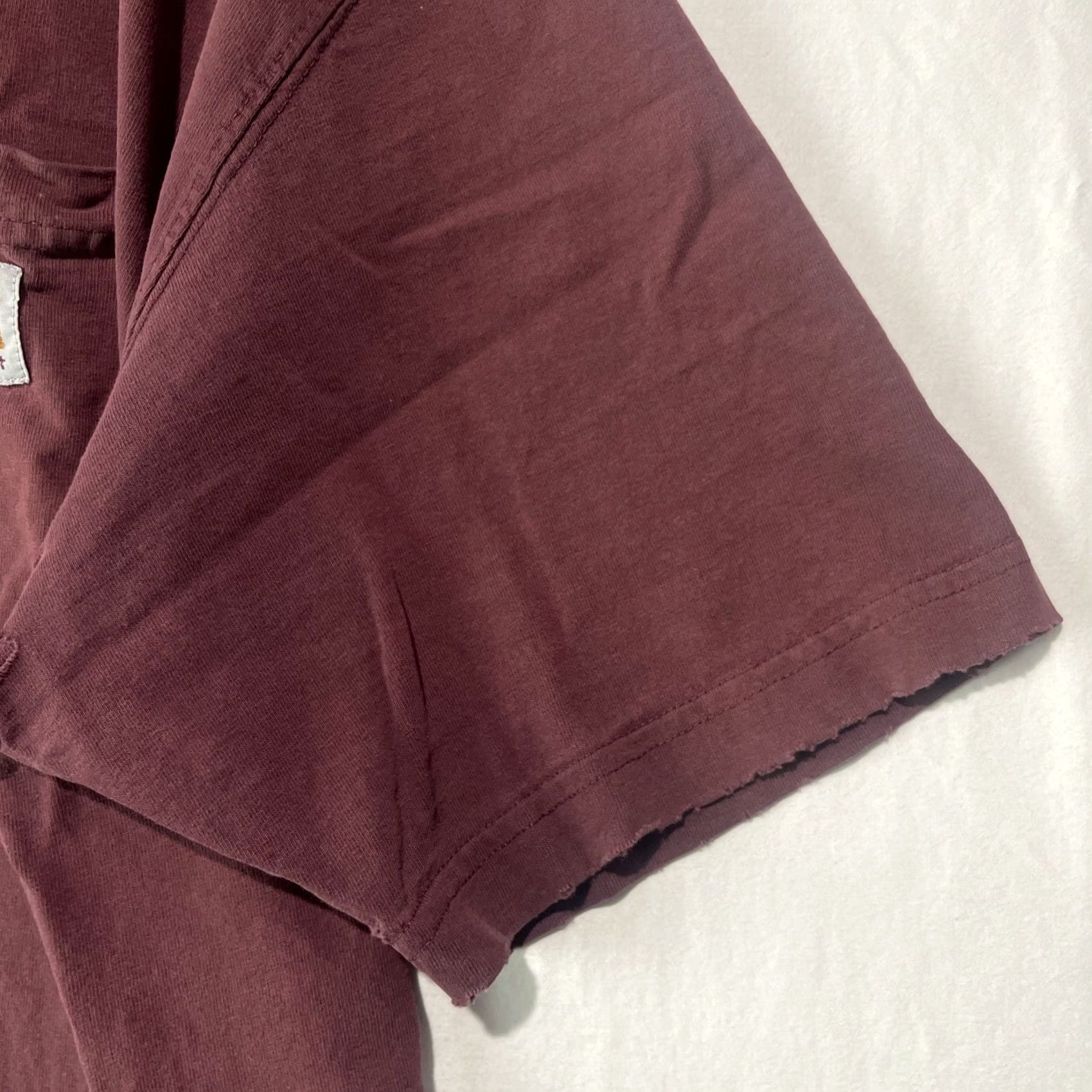 Carhartt Carhartt Shirt Mens XL Burgundy Pocket Short Sleeve Heavyweight Work Size US XL / EU 56 / 4 - 7 Thumbnail