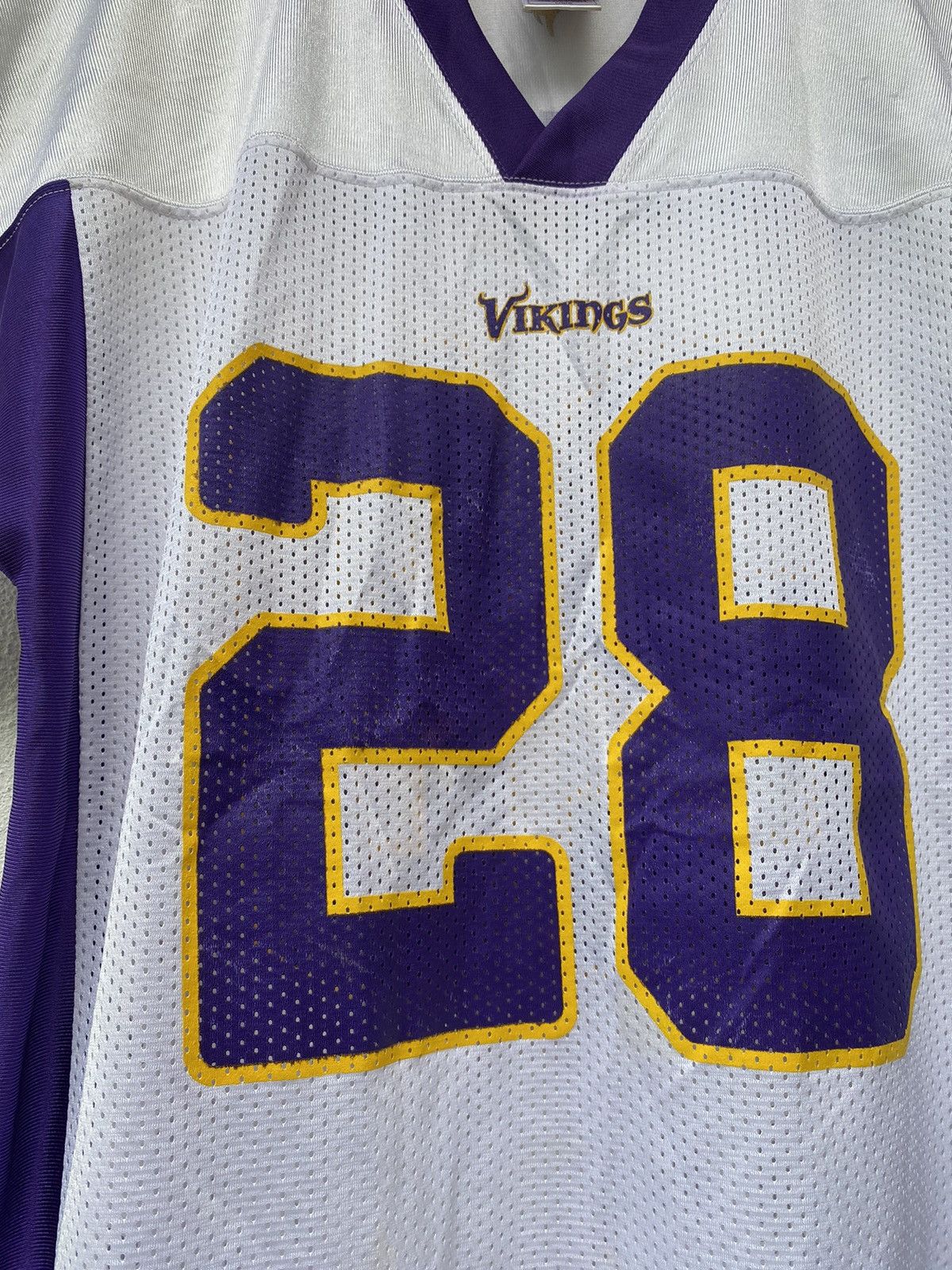 NFL × Reebok Adrian Peterson 28 Minnesota Vikings Football Jersey White Size US L / EU 52-54 / 3 - 4 Thumbnail