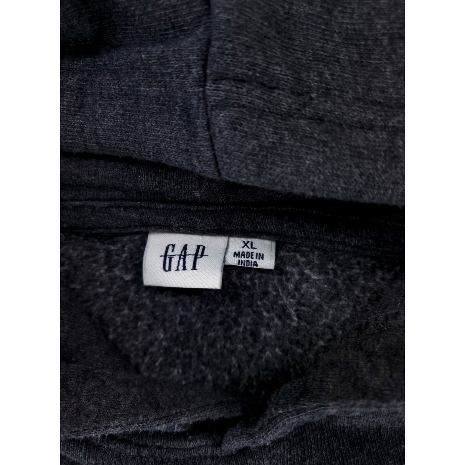 Gap GAP Hoodie Sweatshirt Spellout Gray Kangaroo Pouch No Drawstring Mens XL Size US XL / EU 56 / 4 - 3 Thumbnail