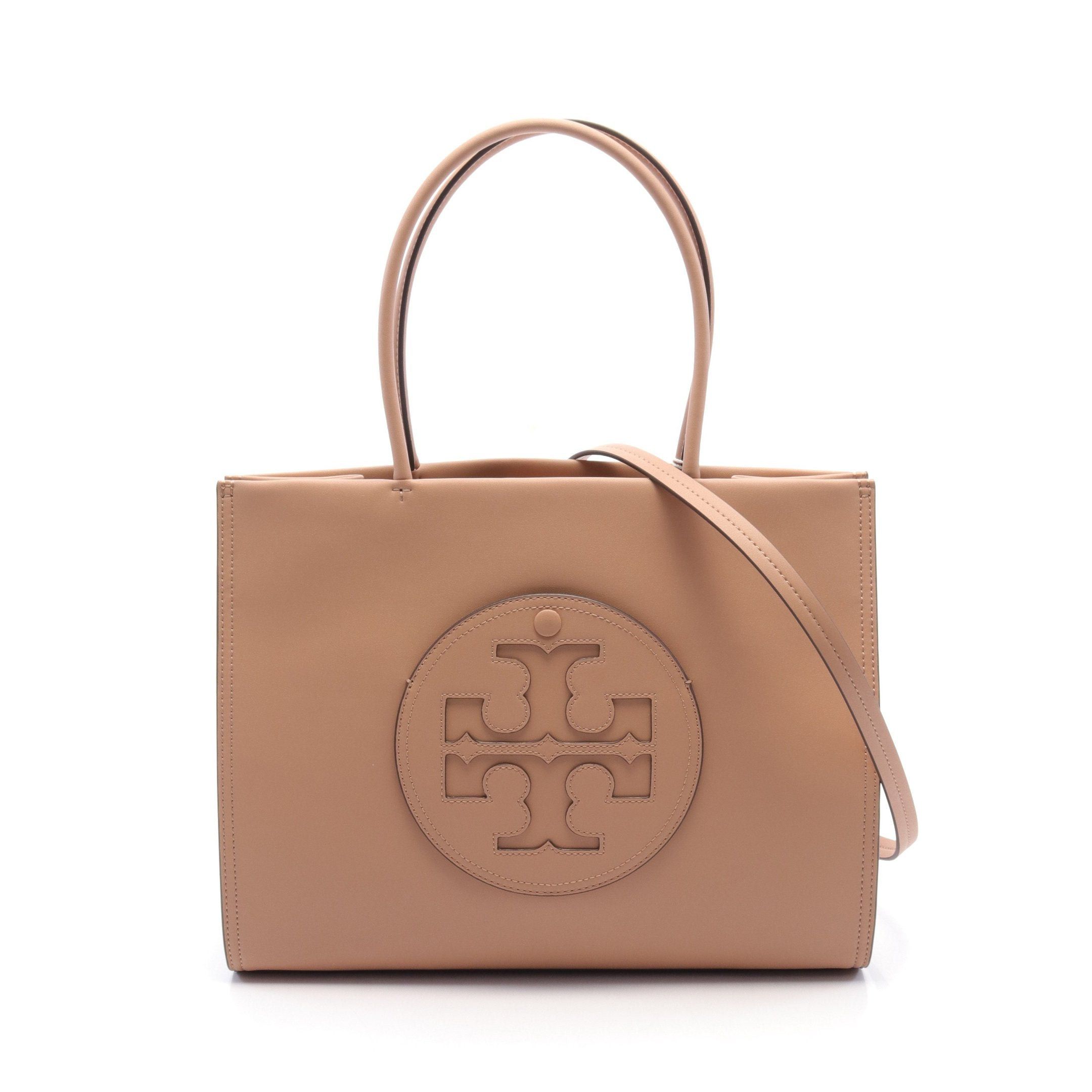 Tory Burch Tory Burch Ella Bio Small Tote Handbag Bag Fake Leather Pink Beige Size ONE SIZE - 1 Thumbnail