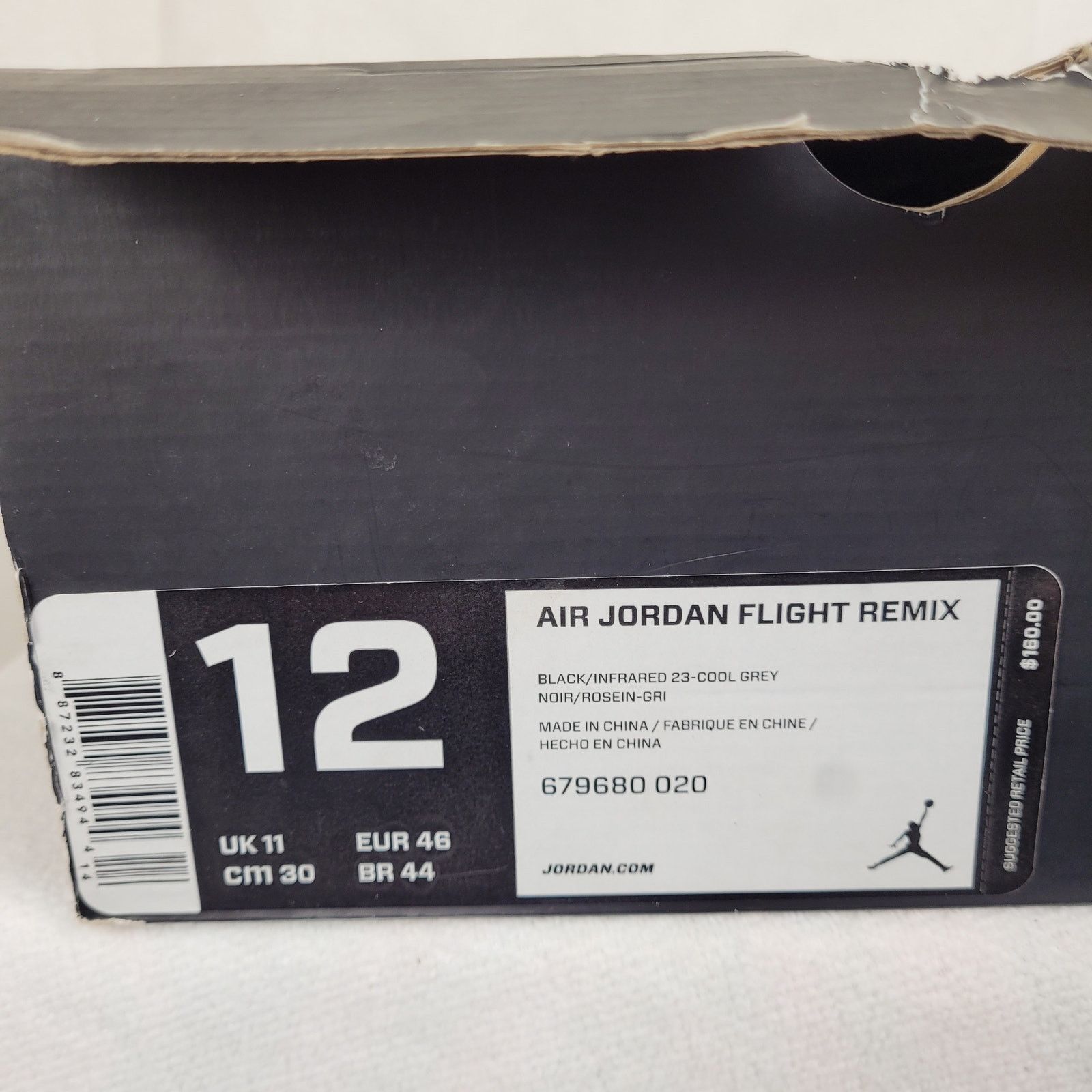 Jordan Brand Air Jordan Flight Remix black and cool grey Size 12 sneakers Size US 12 / EU 45 - 8 Thumbnail