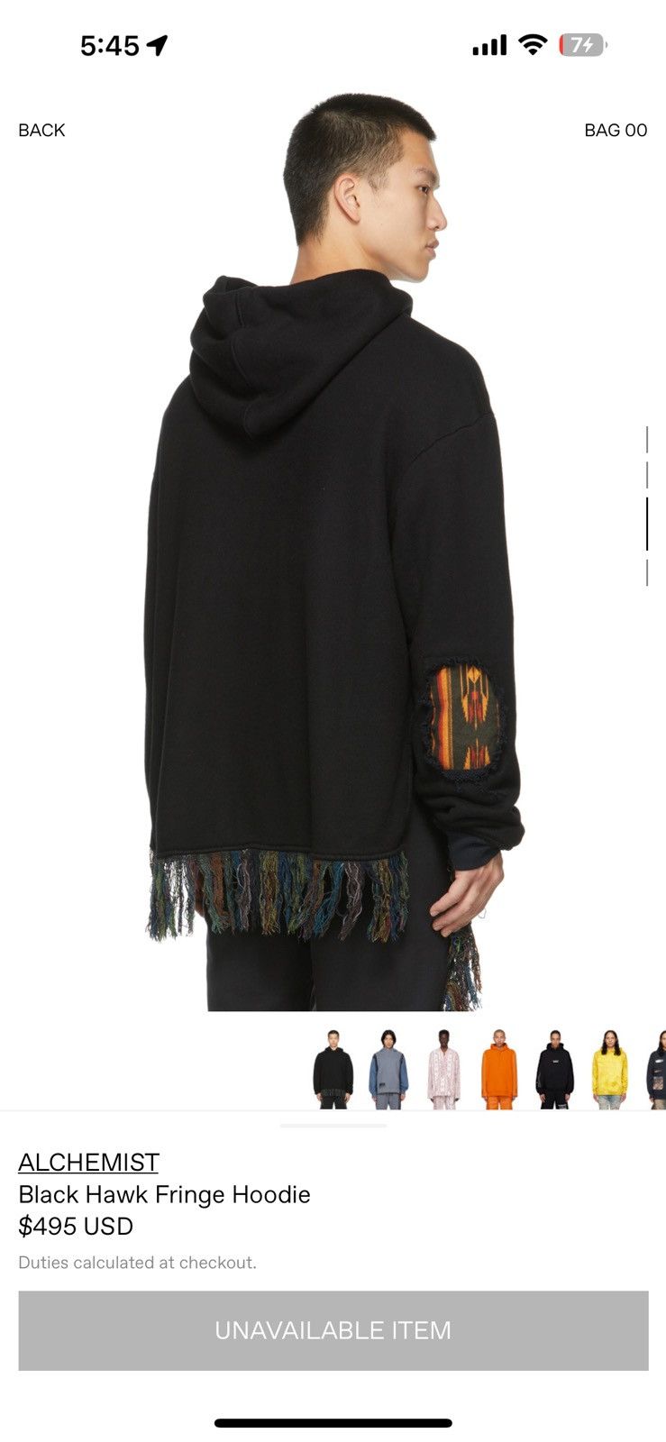 Alchemist Alchemist Black Hawk Fringe Hoodie Size US M / EU 48-50 / 2 - 9 Thumbnail