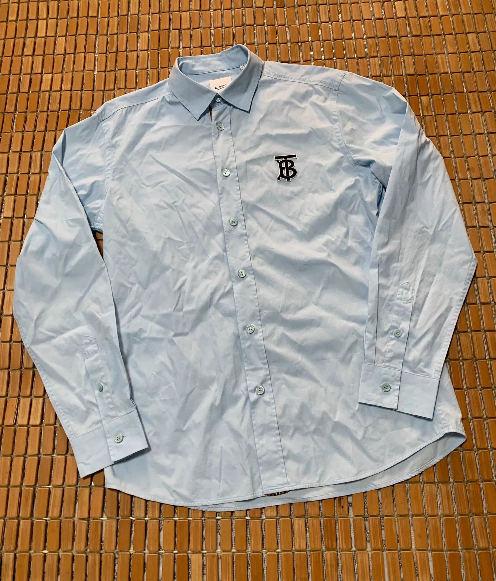 Burberry Burberry Big B Embroidered Check Shirt Size US M / EU 48-50 / 2 - 1 Thumbnail