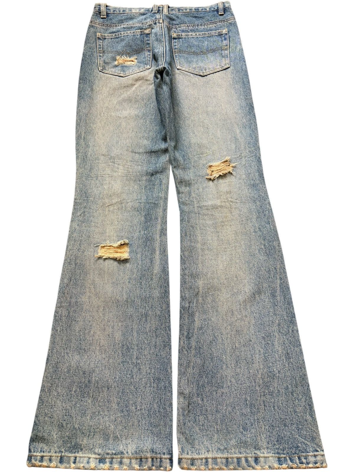 Hysteric Glamour Vintage Japanese Brand Rusty Wash Distress Flare Jeans Size 27" / US 4 / IT 40 - 2 Thumbnail