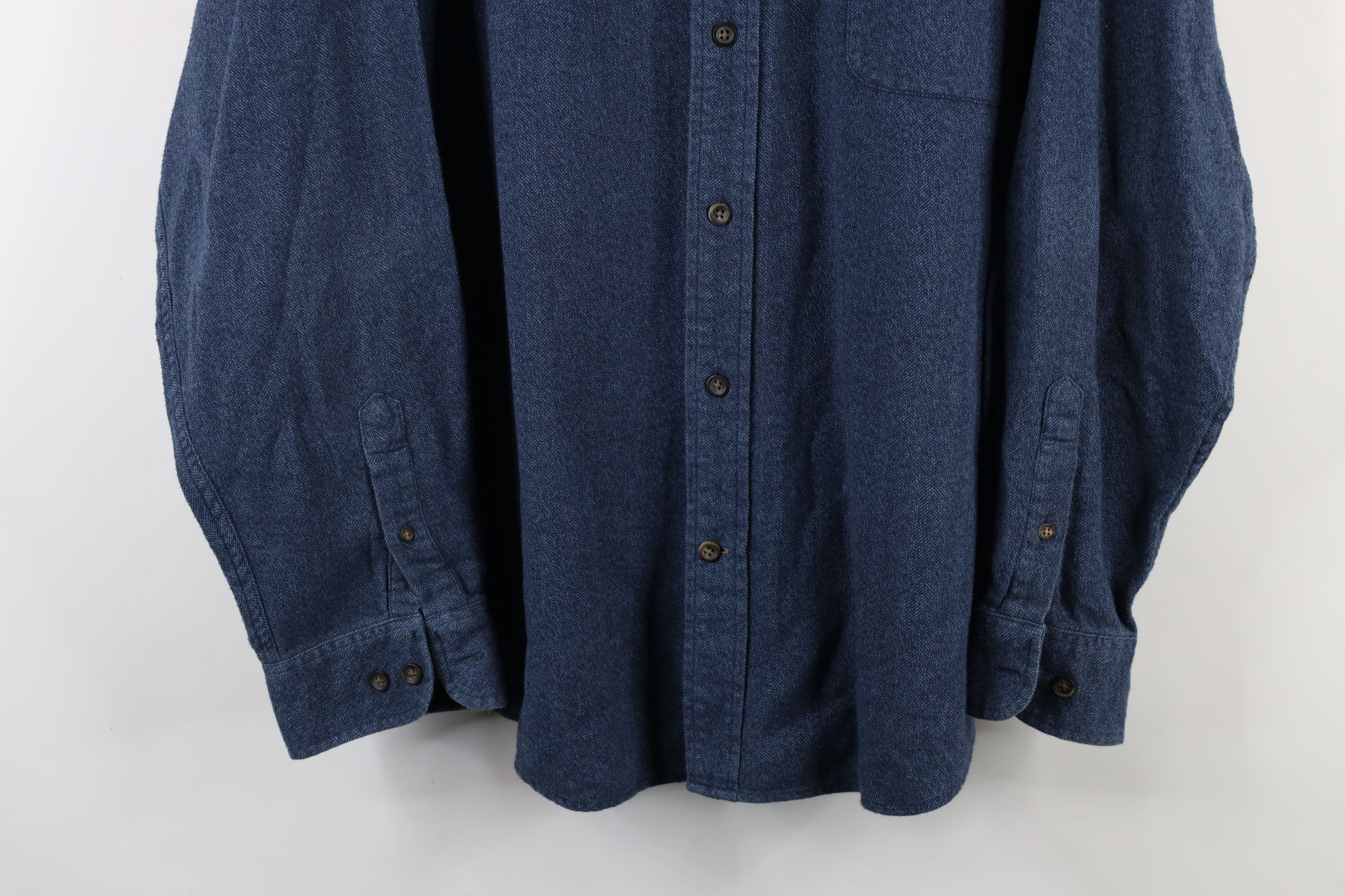 Vintage Vintage 90s Streetwear Flannel Herringbone Button Down Shirt Size US XXL / EU 58 / 5 - 3 Thumbnail