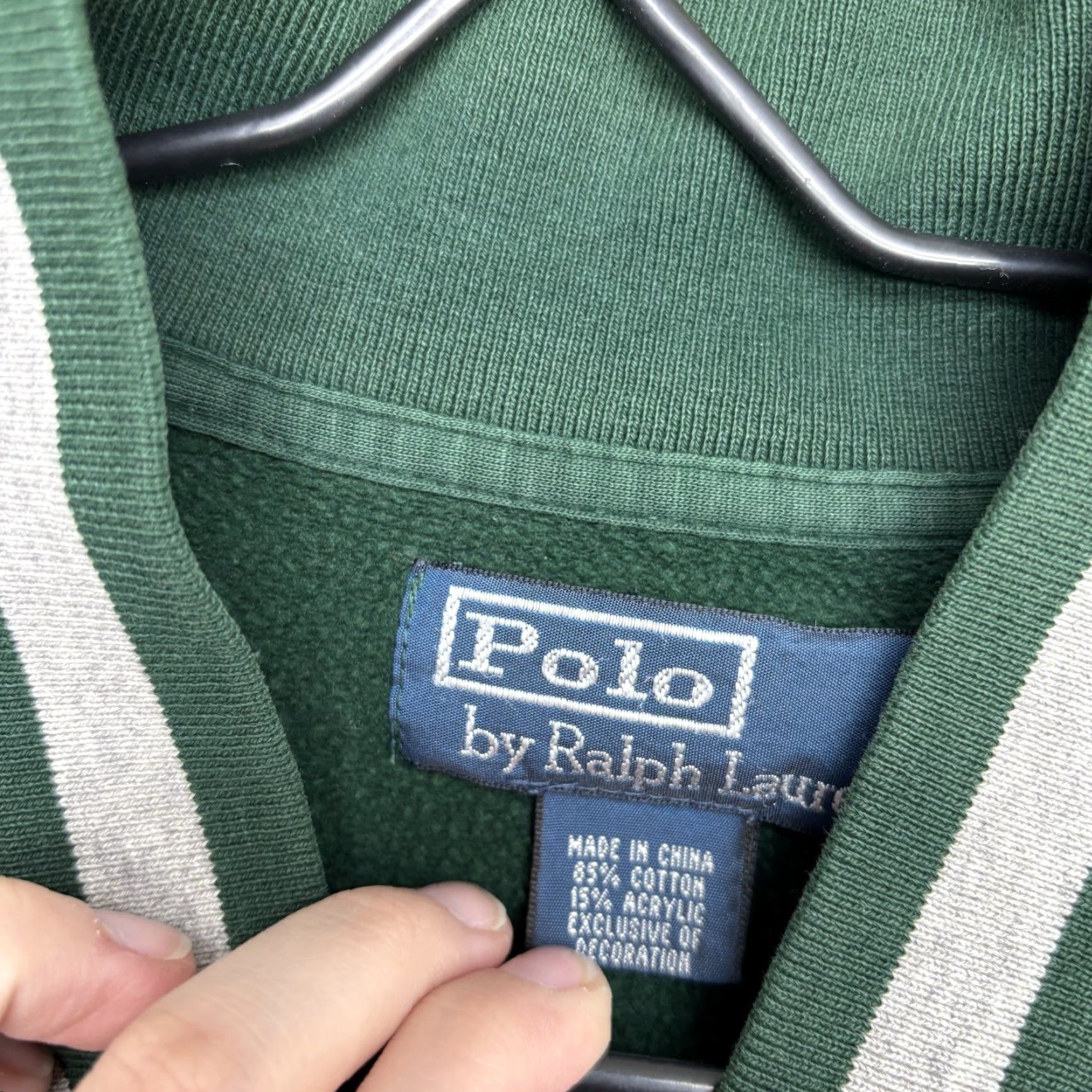 Polo Ralph Lauren VINTAGE Polo Ralph Lauren Jacket Mens 2XL Baseball Rugby Green Full Zip Up Size US M / EU 48-50 / 2 - 3 Thumbnail