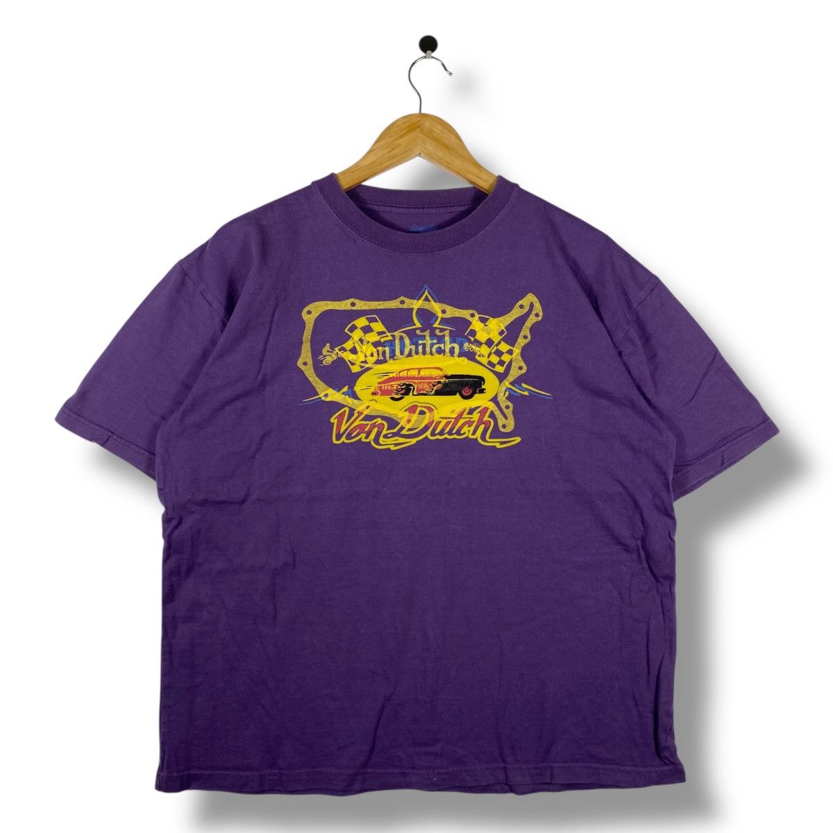 Von Dutch Vintage 00's VON DUTCH Racing Style Graphic Tee Shirt Large Size US L / EU 52-54 / 3 - 1 Thumbnail