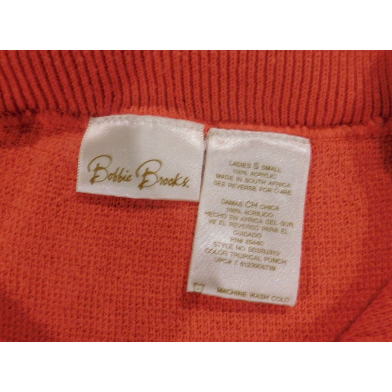 Vintage Bobbie Brooks Blouse Women S Orange Striped Crew Neck Pullover Short Sleeve Cap Sleeve Acrylic Rayon Regular Stretch Casual Vintage: No Size S / US 4 / IT 40 - 4 Thumbnail
