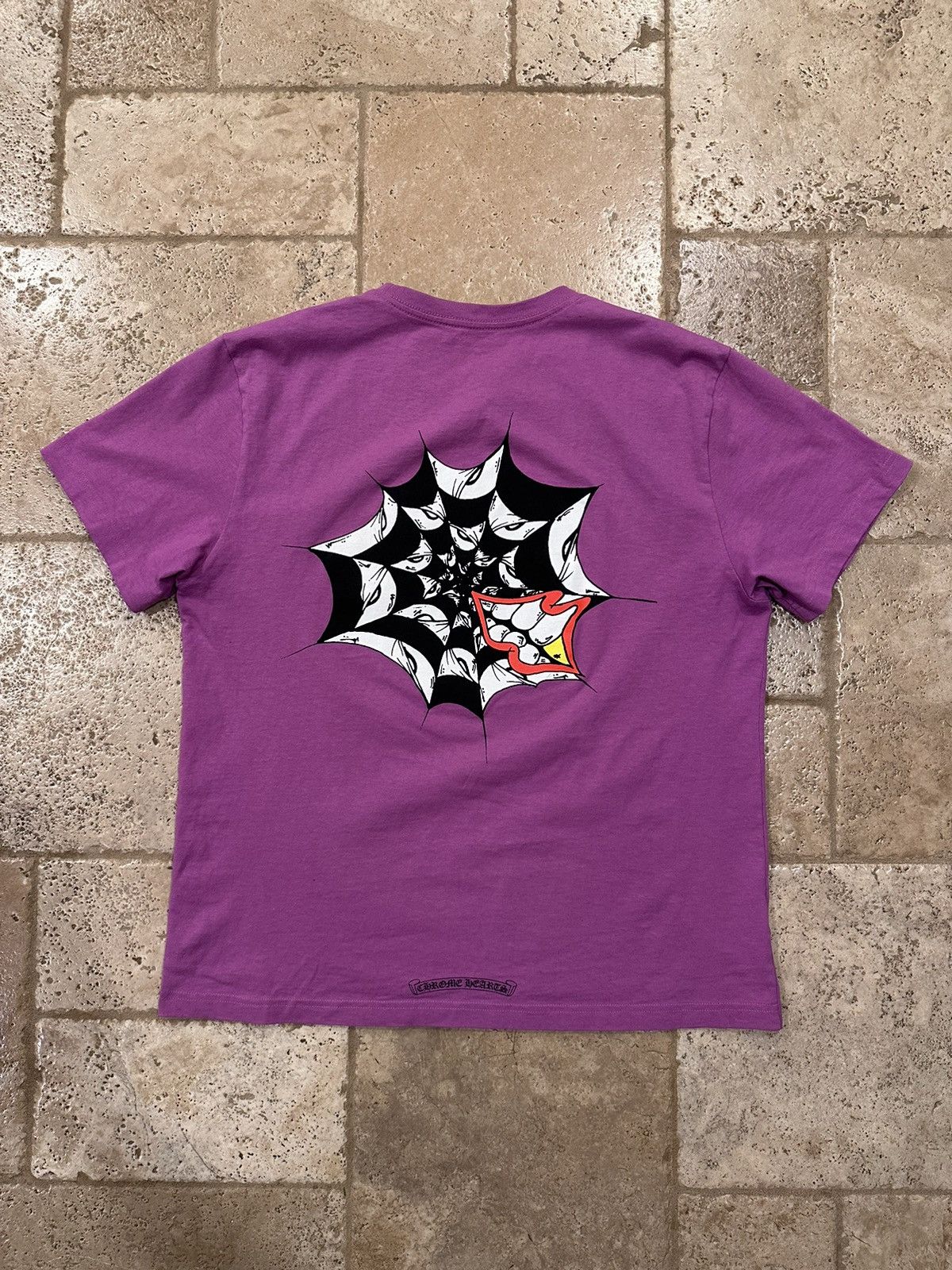 Pre-owned Chrome Hearts X Matty Boy Chrome Hearts Matty Boy Phsym Spider Web Purple T-shirt