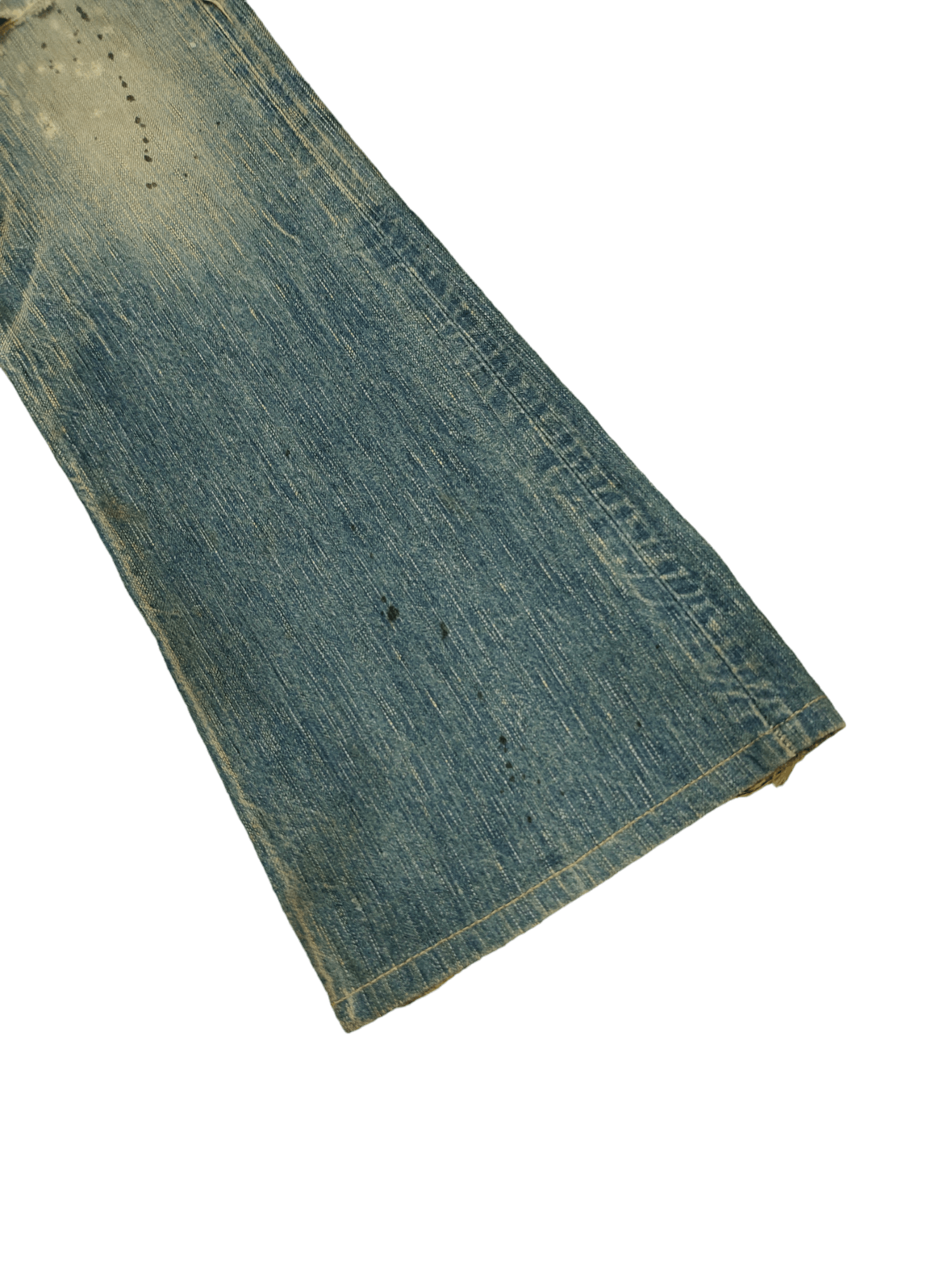 Le Grande Bleu (L.G.B.) Flare Jeans Edwin Blue Trip Clawmark Distress Faded Bootcut Size US 32 / EU 48 - 8 Thumbnail