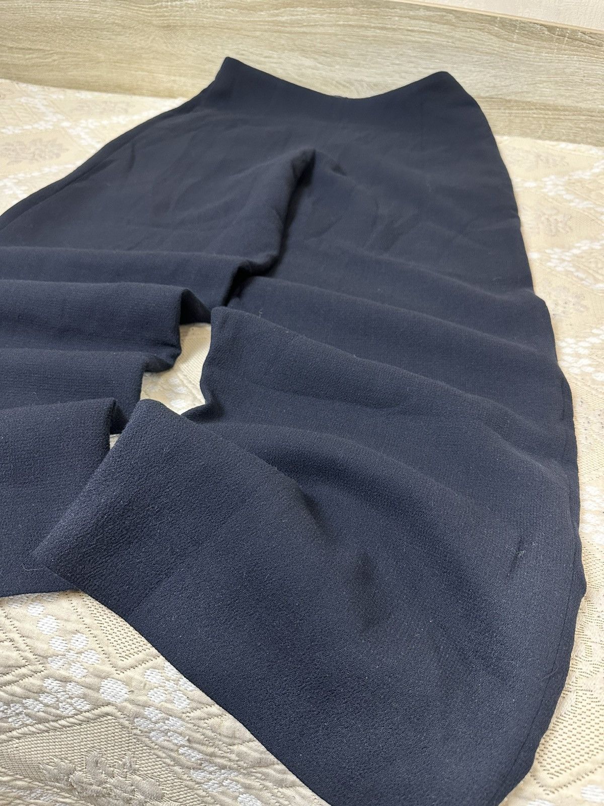 OSKA 🔥 OSKA Wide Wool Trousers Baggy Pants Navy Blue 505 Size 30" / US 8 / IT 44 - 3 Thumbnail