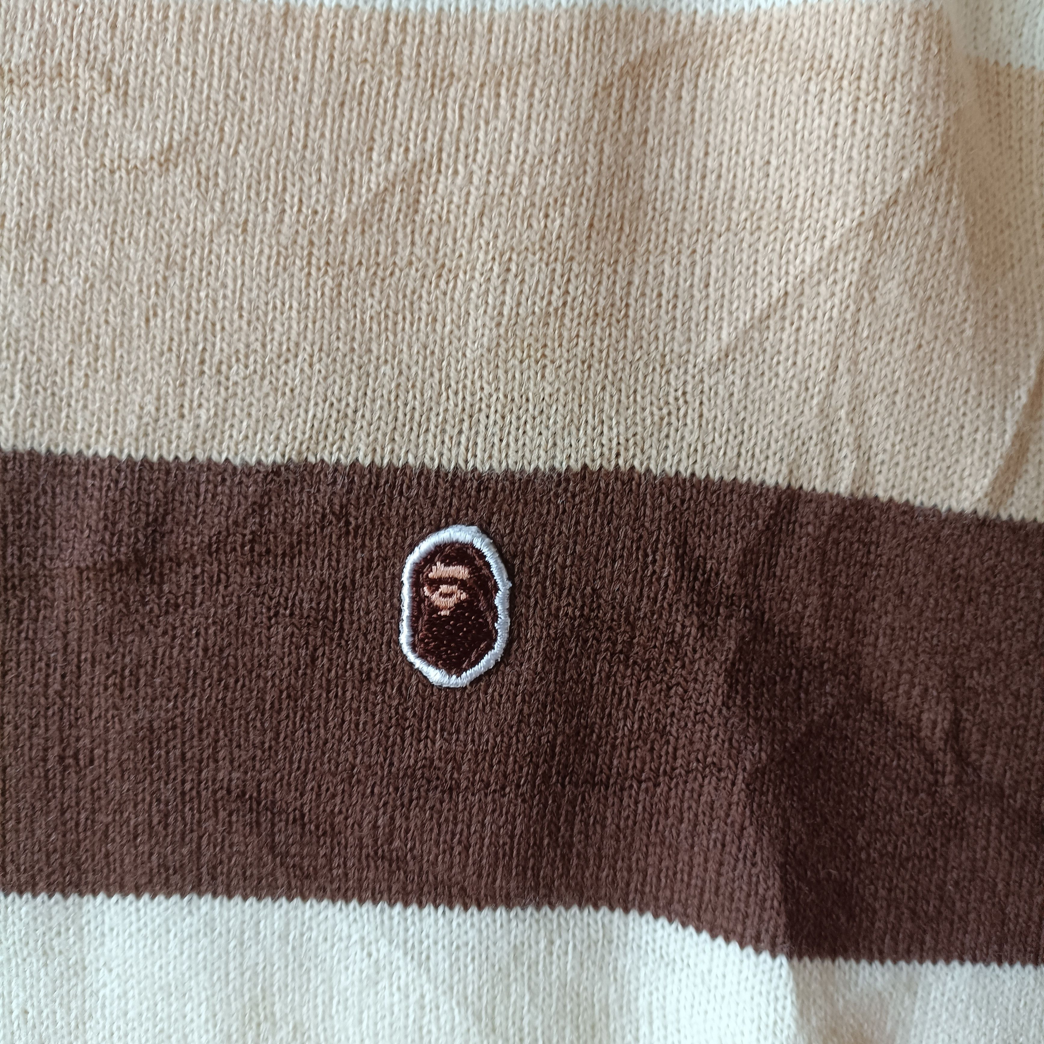 Bape OG bape general nigo era stripe knitwear ls brown Size US M / EU 48-50 / 2 - 3 Thumbnail