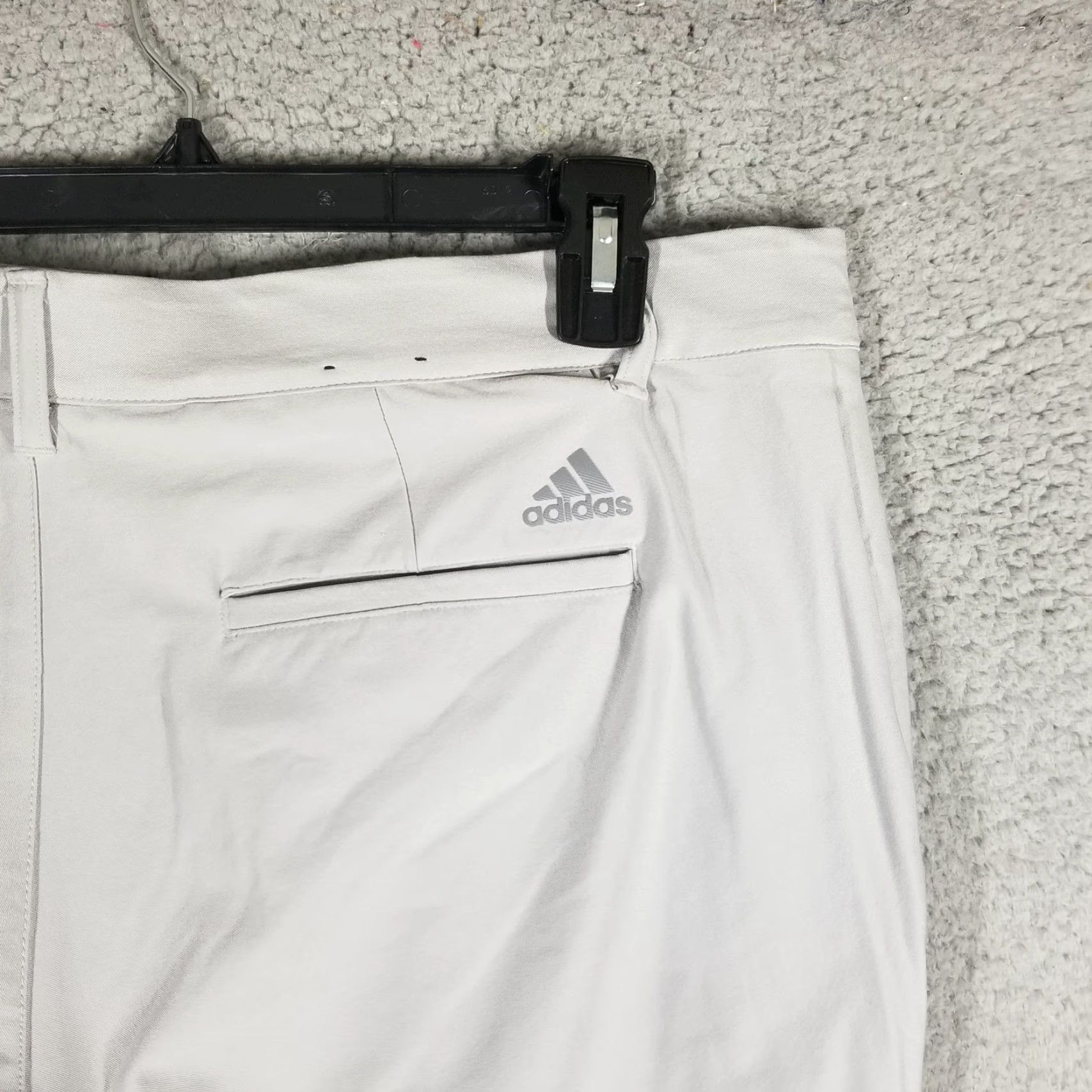 Adidas Adidas Pants Mens 35x34 Gray Golf Performance Athletic Straight Leg Lightweight Comfort Stretch Moisture Wicking Pockets Zip Front Flat Size US 35 - 7 Thumbnail