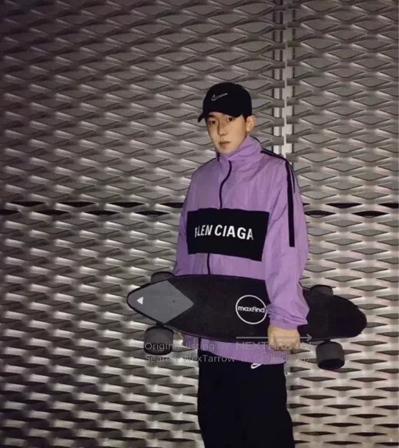 Balenciaga Balenciaga Patch Logo Windbreaker Jacket Purple Size XXS / US 00 / IT 34 - 6 Thumbnail