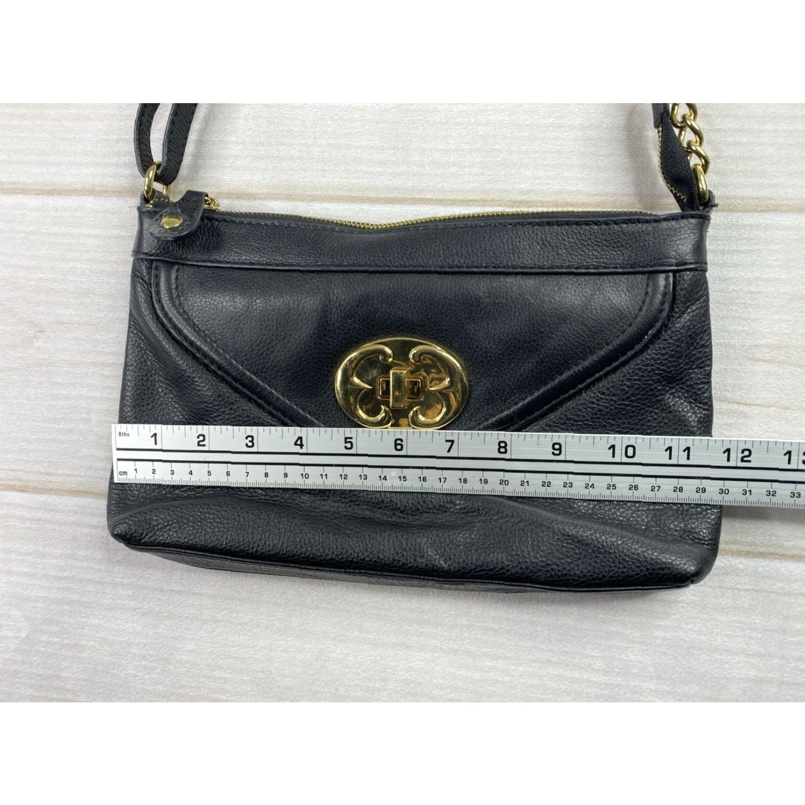 Vintage Emma Fox Leather Crossbody Bag Black Designer Handbag Small Pockets Crossbody Womens Vintage No Size ONE SIZE - 4 Thumbnail