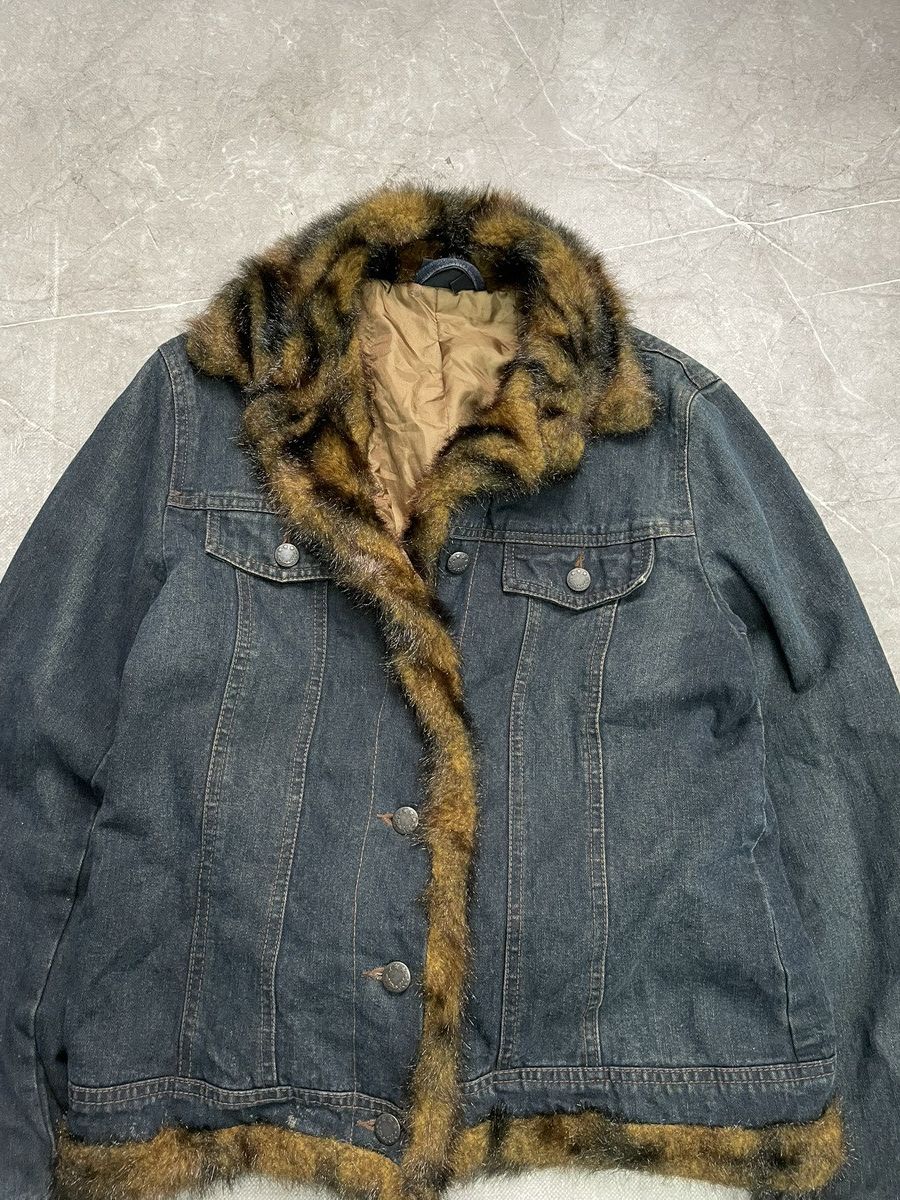 Le Grande Bleu (L.G.B.) Legrandebleu style denim fur faux trucker jacket y2k Size US M / EU 48-50 / 2 - 3 Thumbnail