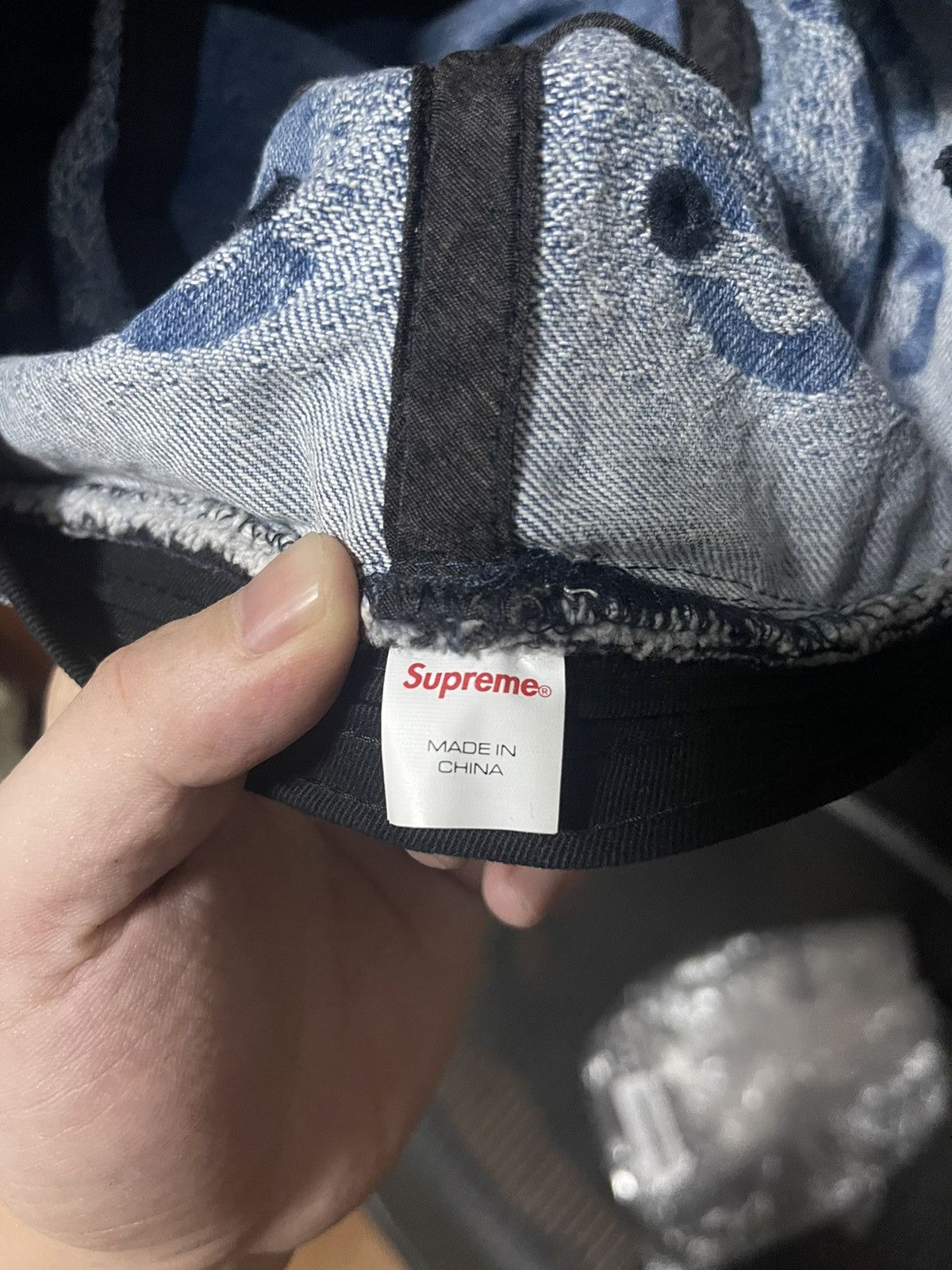 Supreme Supreme blue fade jacquard denim crusher s/m Size ONE SIZE - 4 Thumbnail