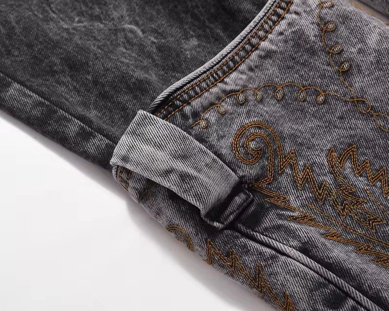 Japanese Brand × Jean Feet Detachable Embroidery Washed Jean Size US 31 - 9 Thumbnail