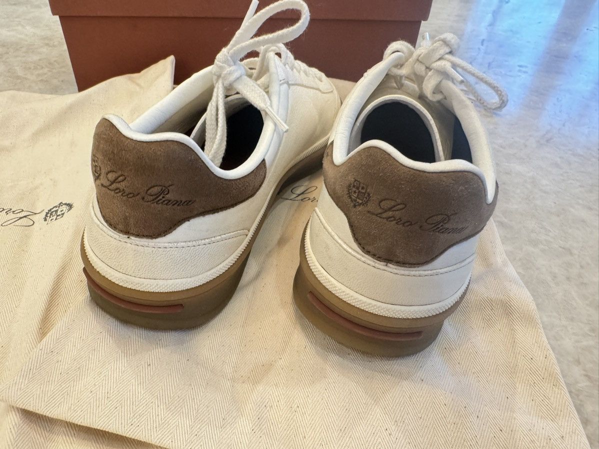 Loro Piana Loro piano - tennis walk suede trimmed leather sneakers Size US 6 / IT 36 - 2 Thumbnail
