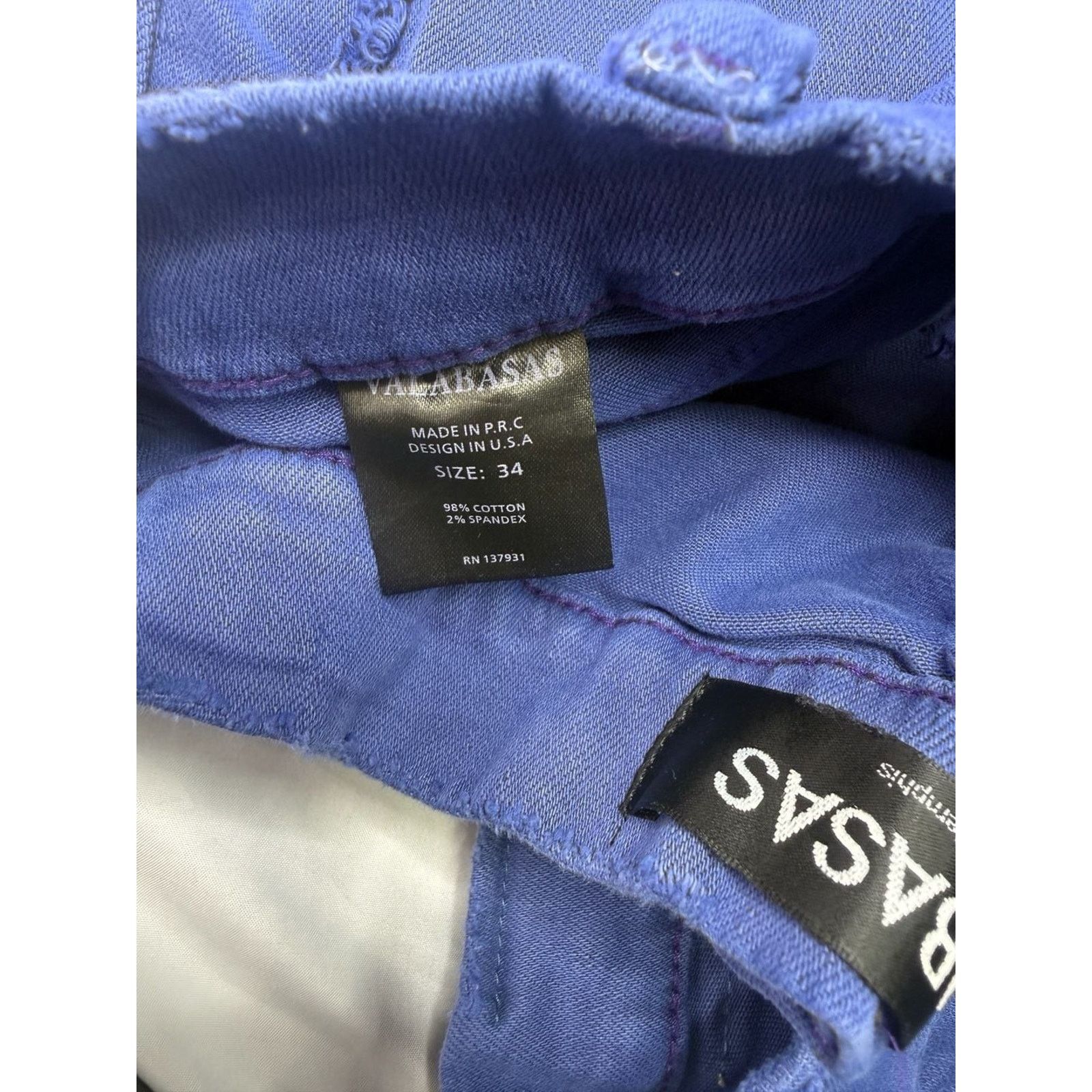 Valabasas VALABASAS Royal Blue Multi-Pocket Flare Stacked Cargo Jeans Size US 34 / EU 50 - 4 Thumbnail